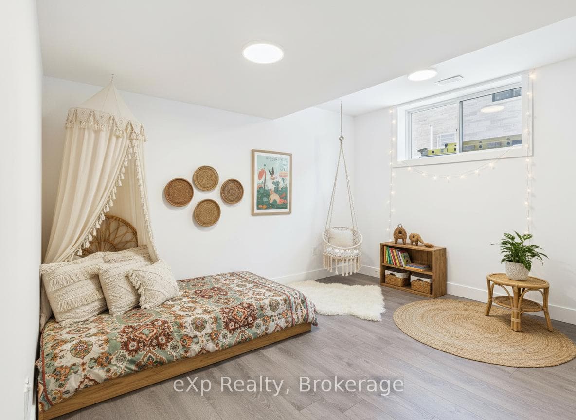 Basement Bedroom Virtually staged