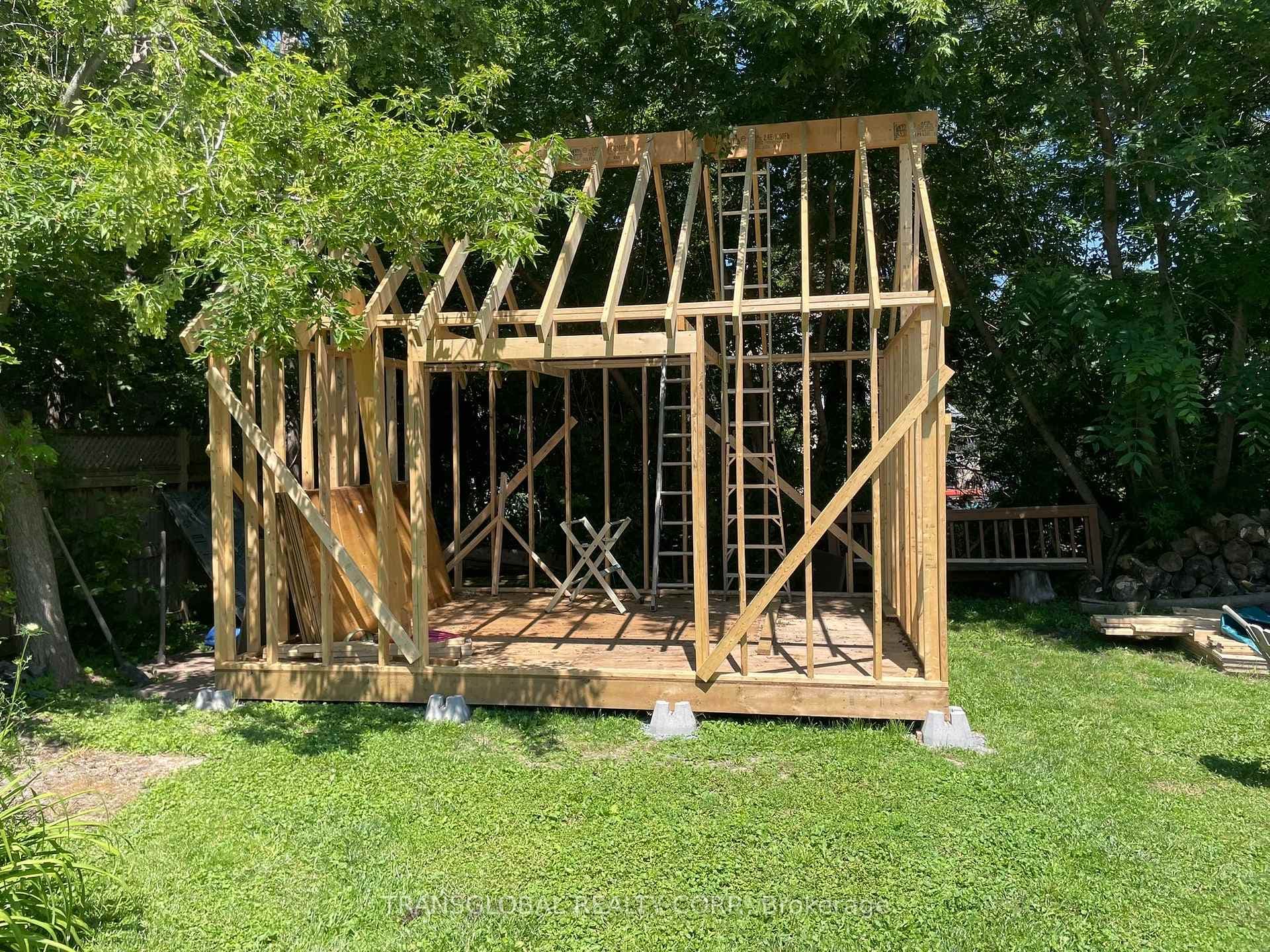 Partially built shed