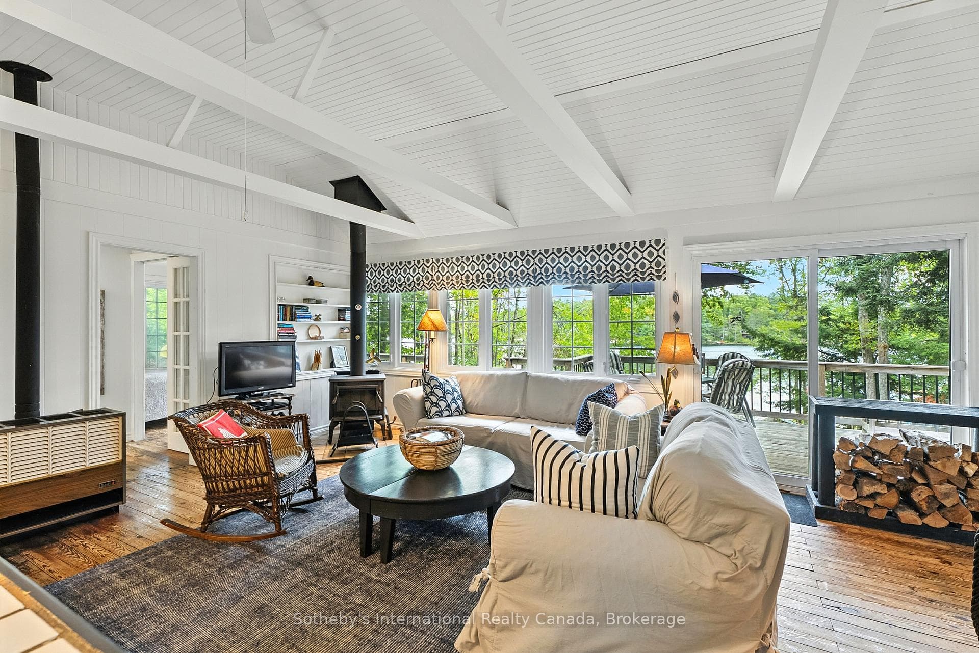 Living Room with Woodstove