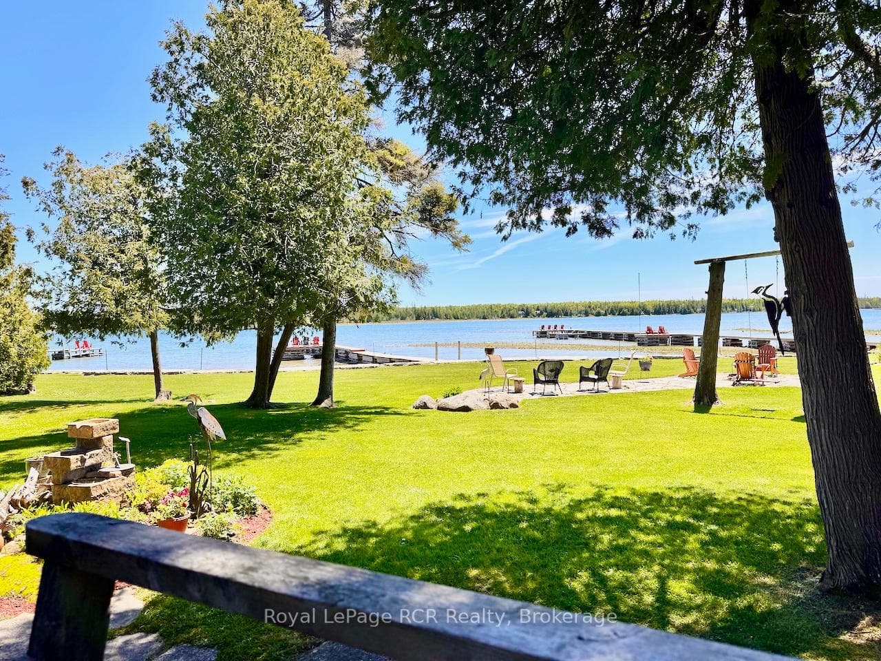 To enjoy the water views in the shade.