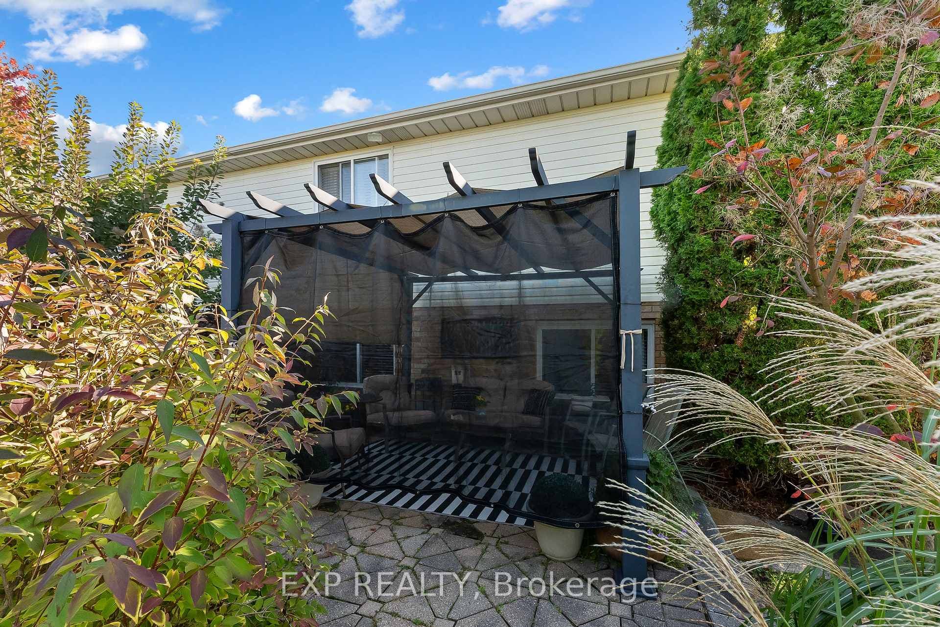 Covered pergola on the patio