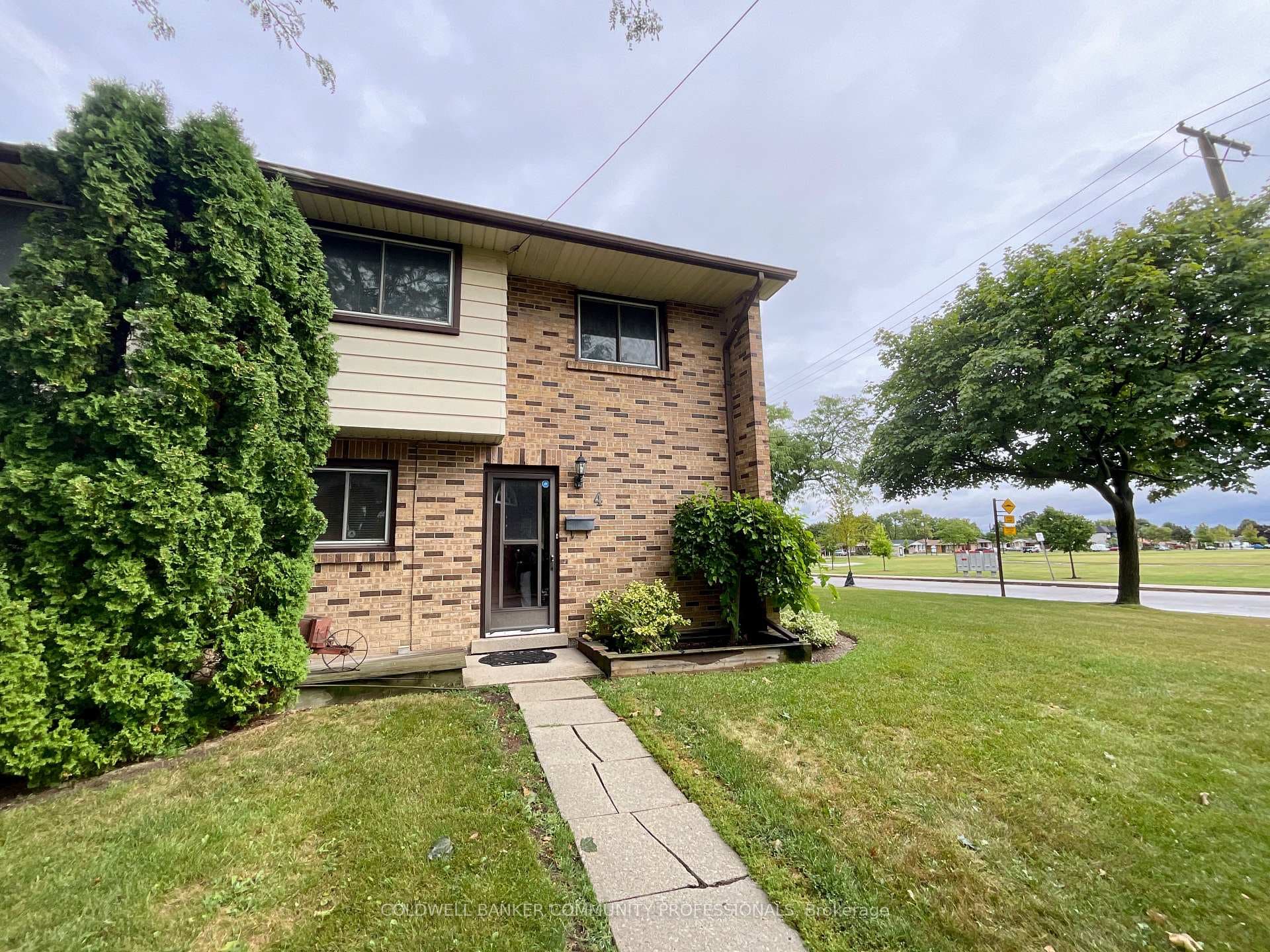End unit across from the park