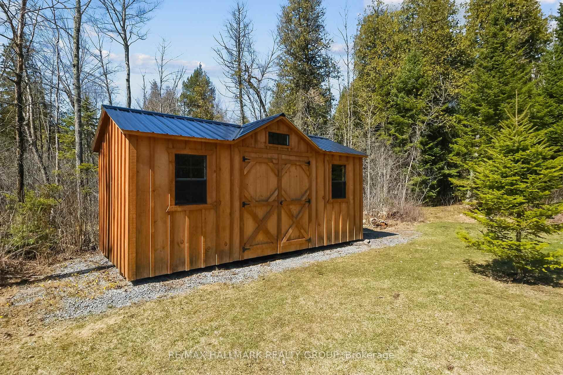 Storage shed.