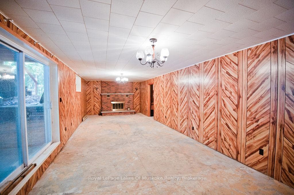 Huge Lower Level Rec Room with Fireplace