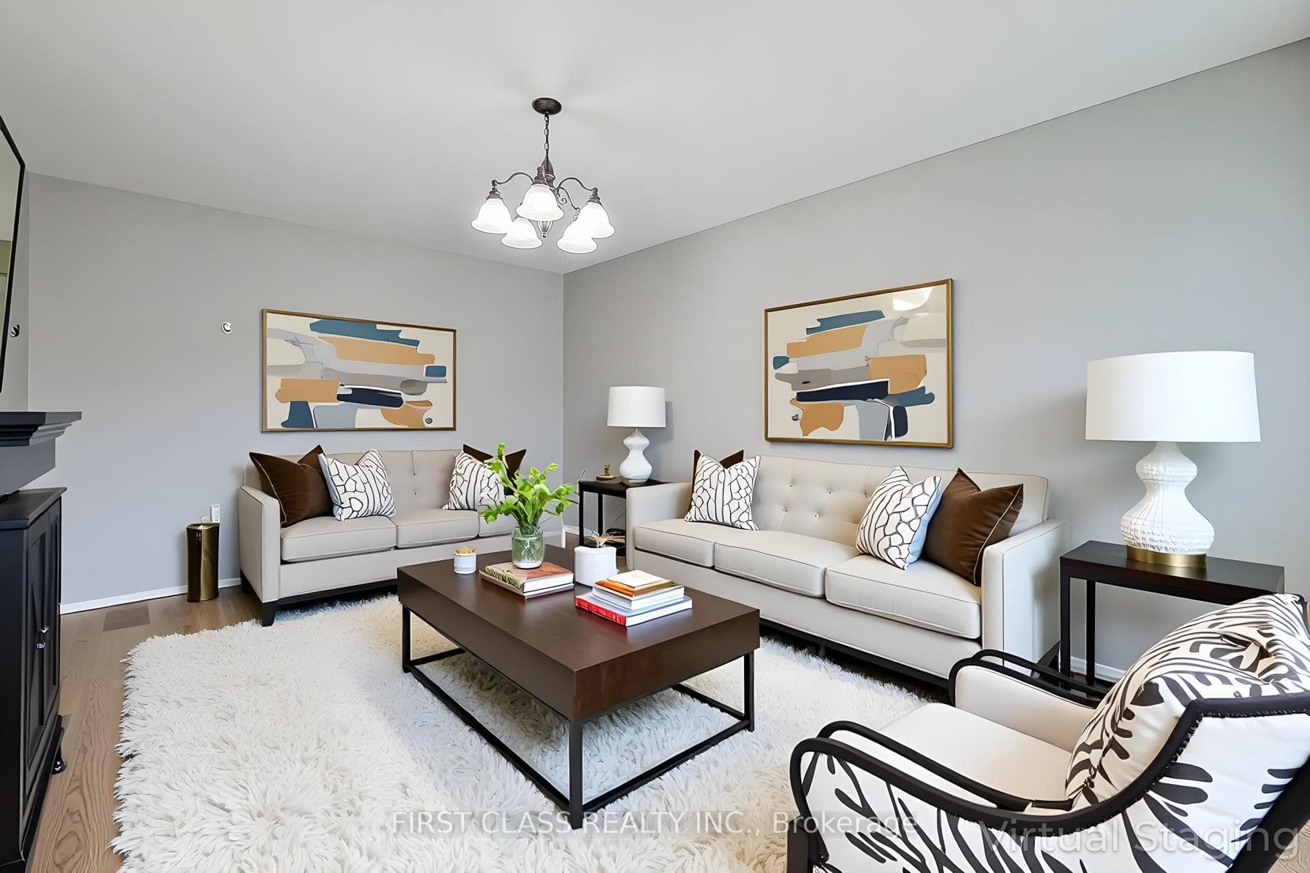Virtual Staged-Living Room