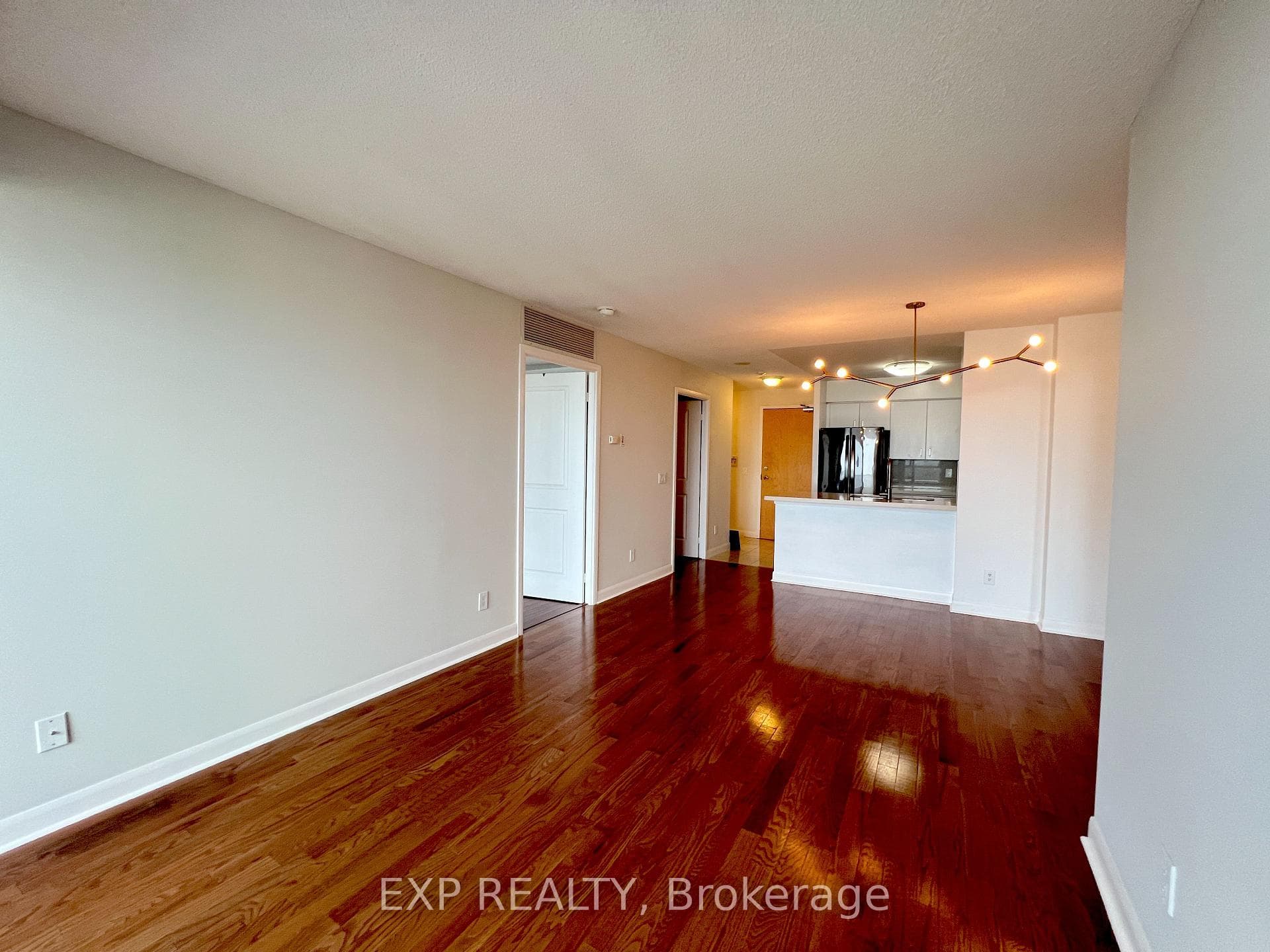 open concept living and dining room
