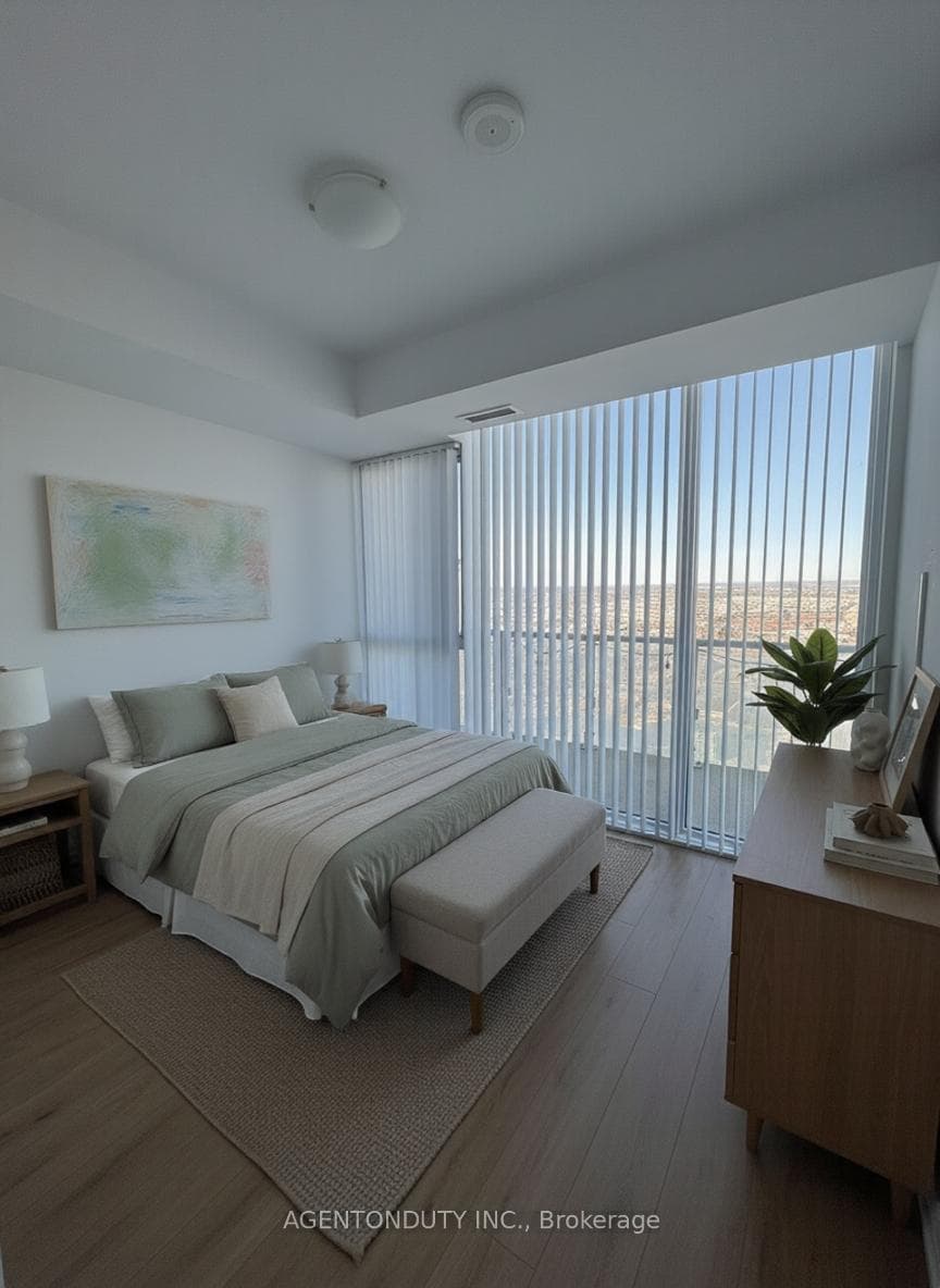 staged main bed in minimal style