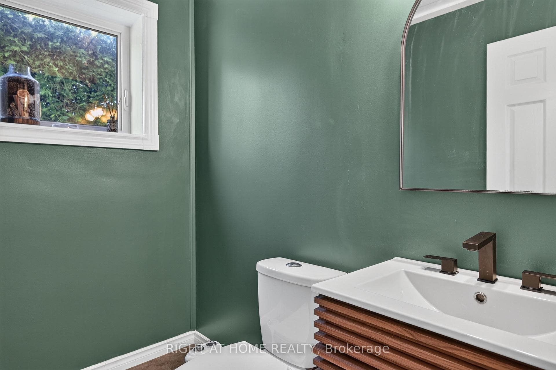 Lower level powder room (room to add a tub)
