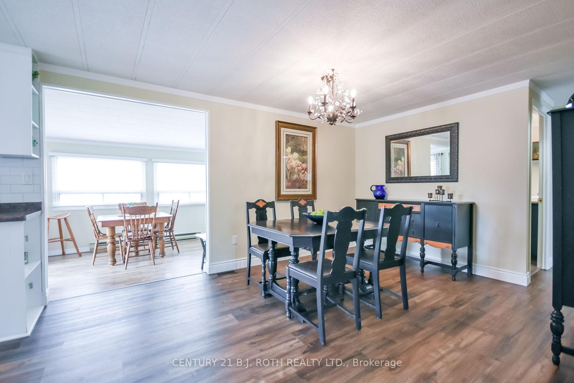 Spacious dining room.