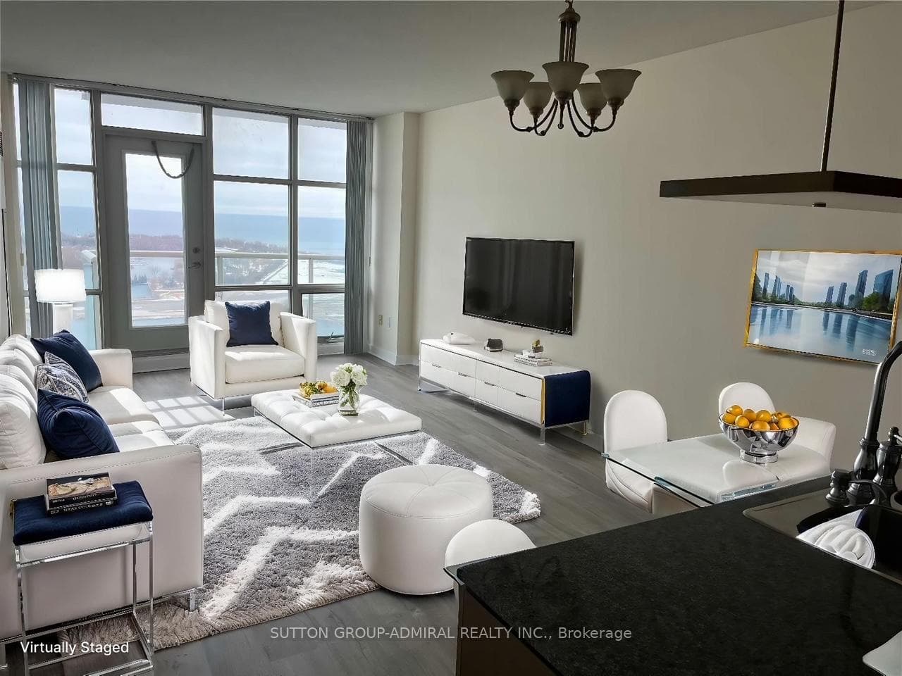 Staged - Living Room Kitchen