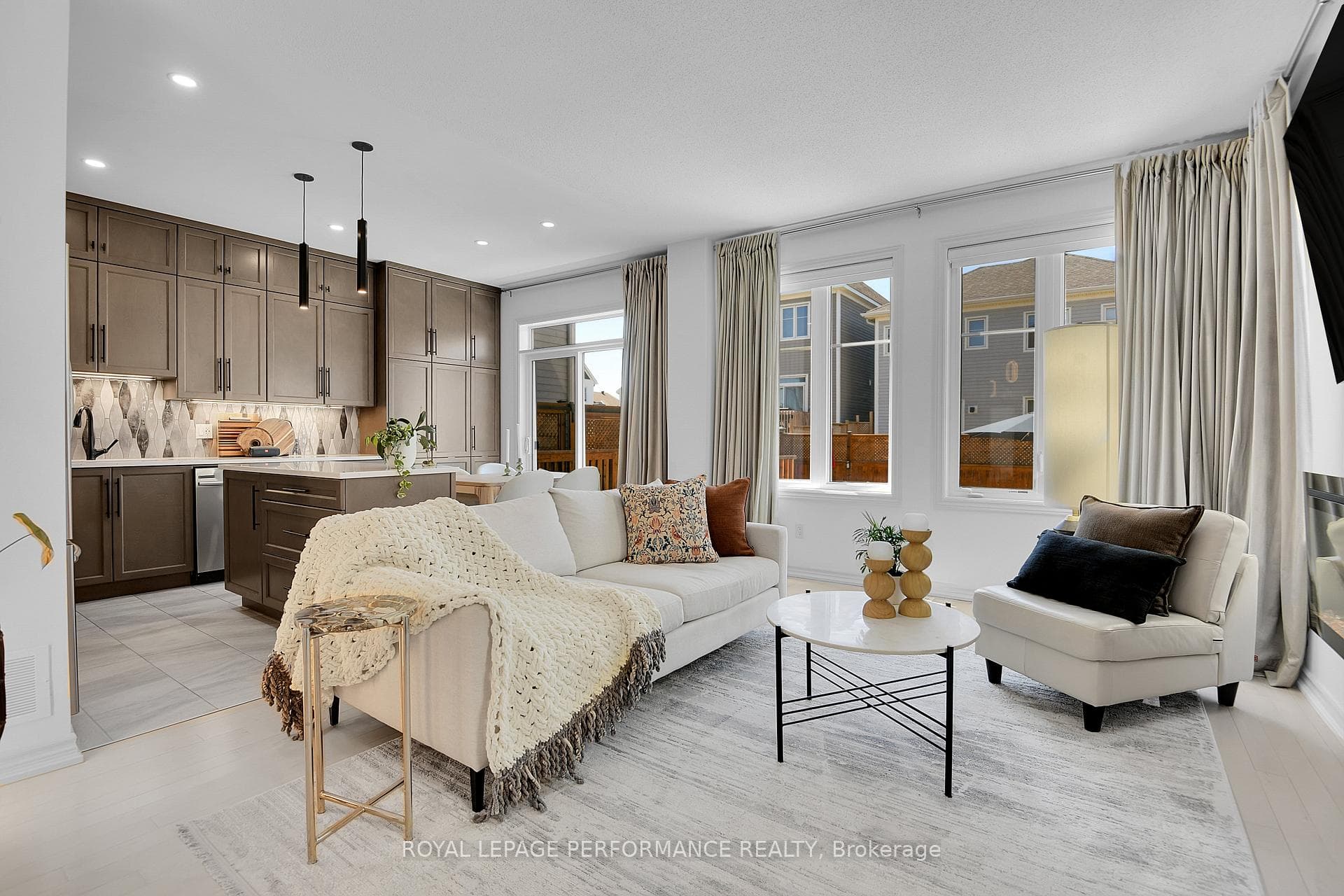 Living area is open to Kitchen