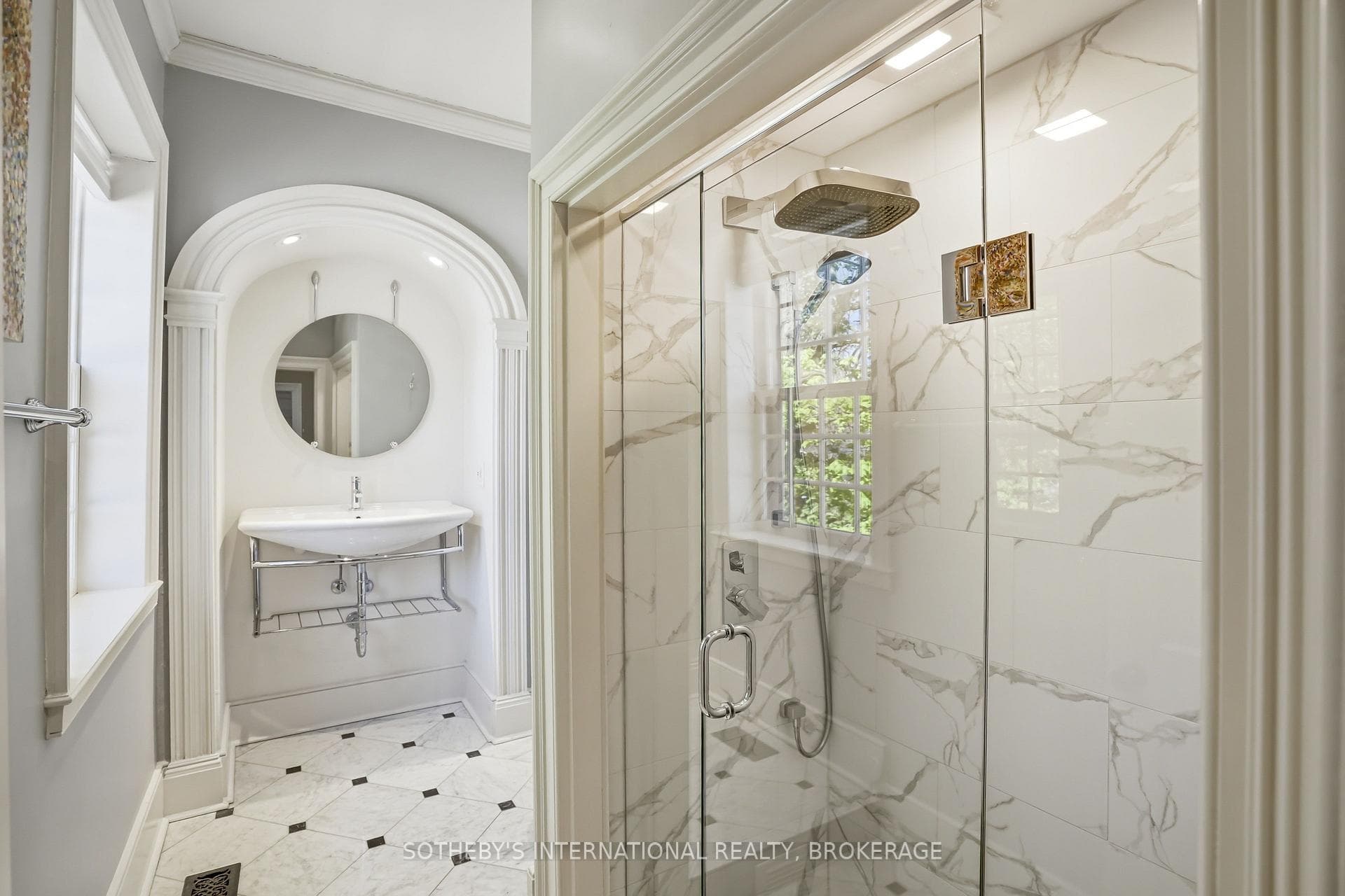Newly constructed shower, 2025.