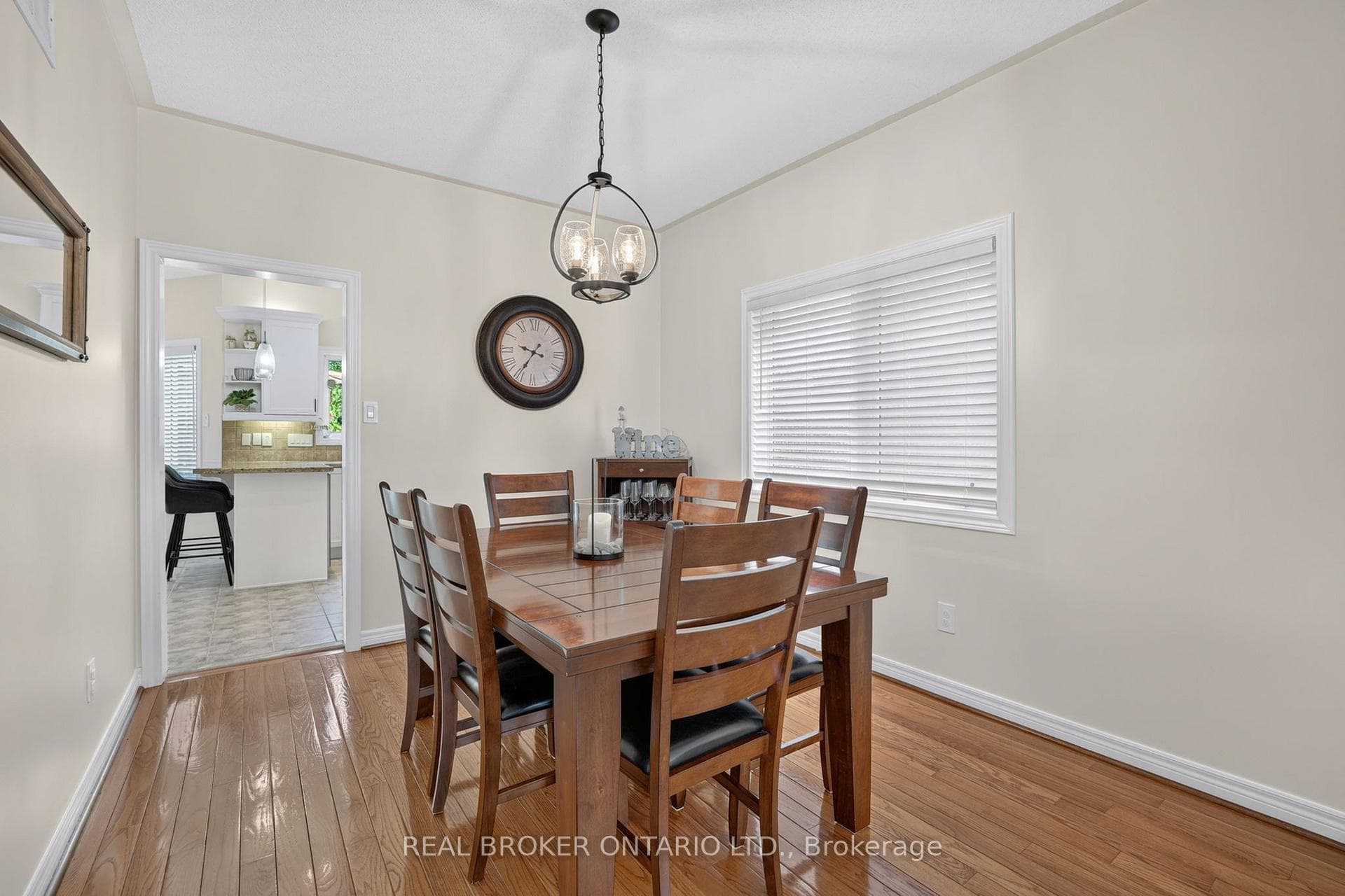 Bright Dining Room with Hardwood Floors