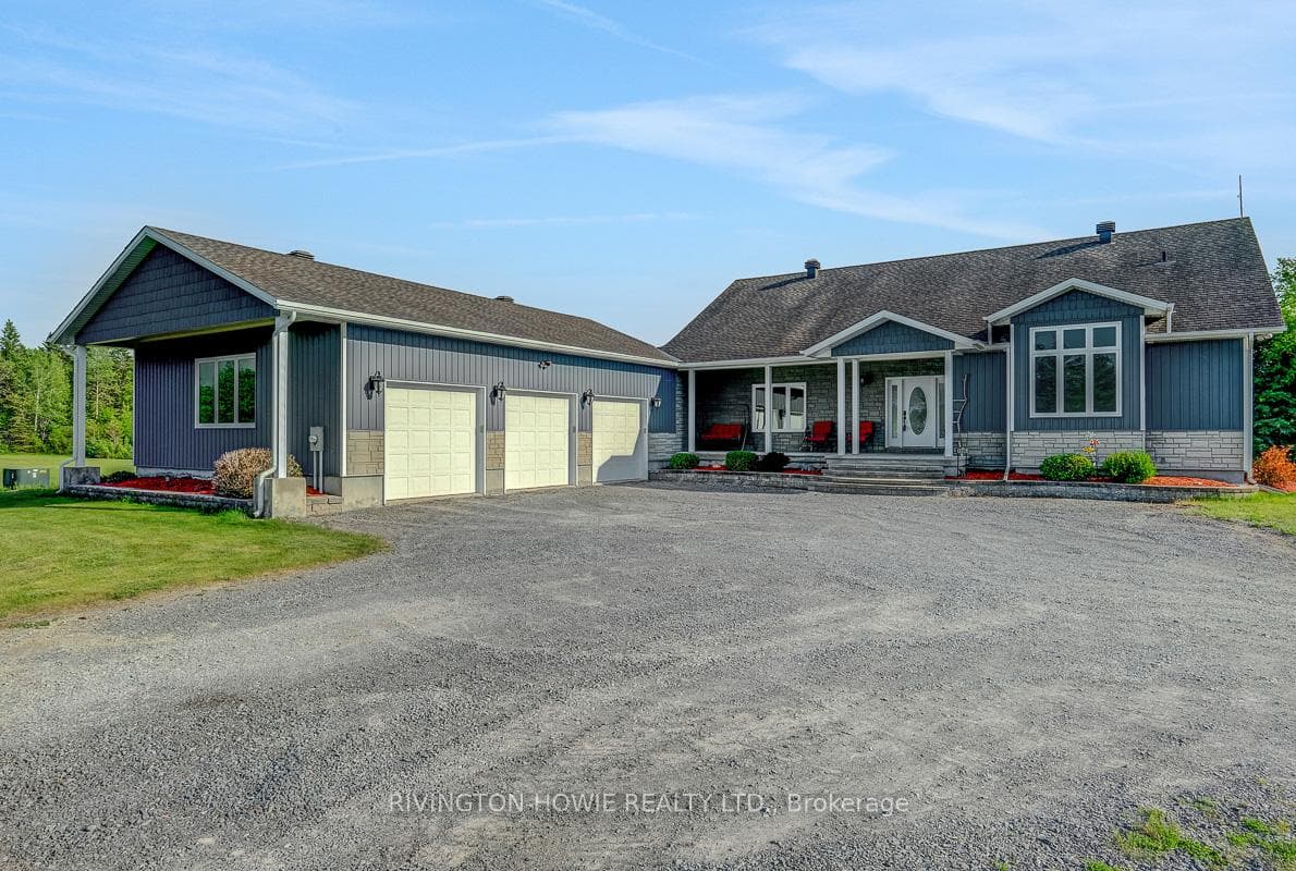 3 car attached garage