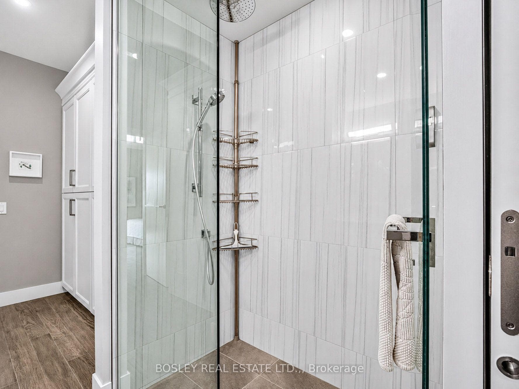 Tiled walk-in shower