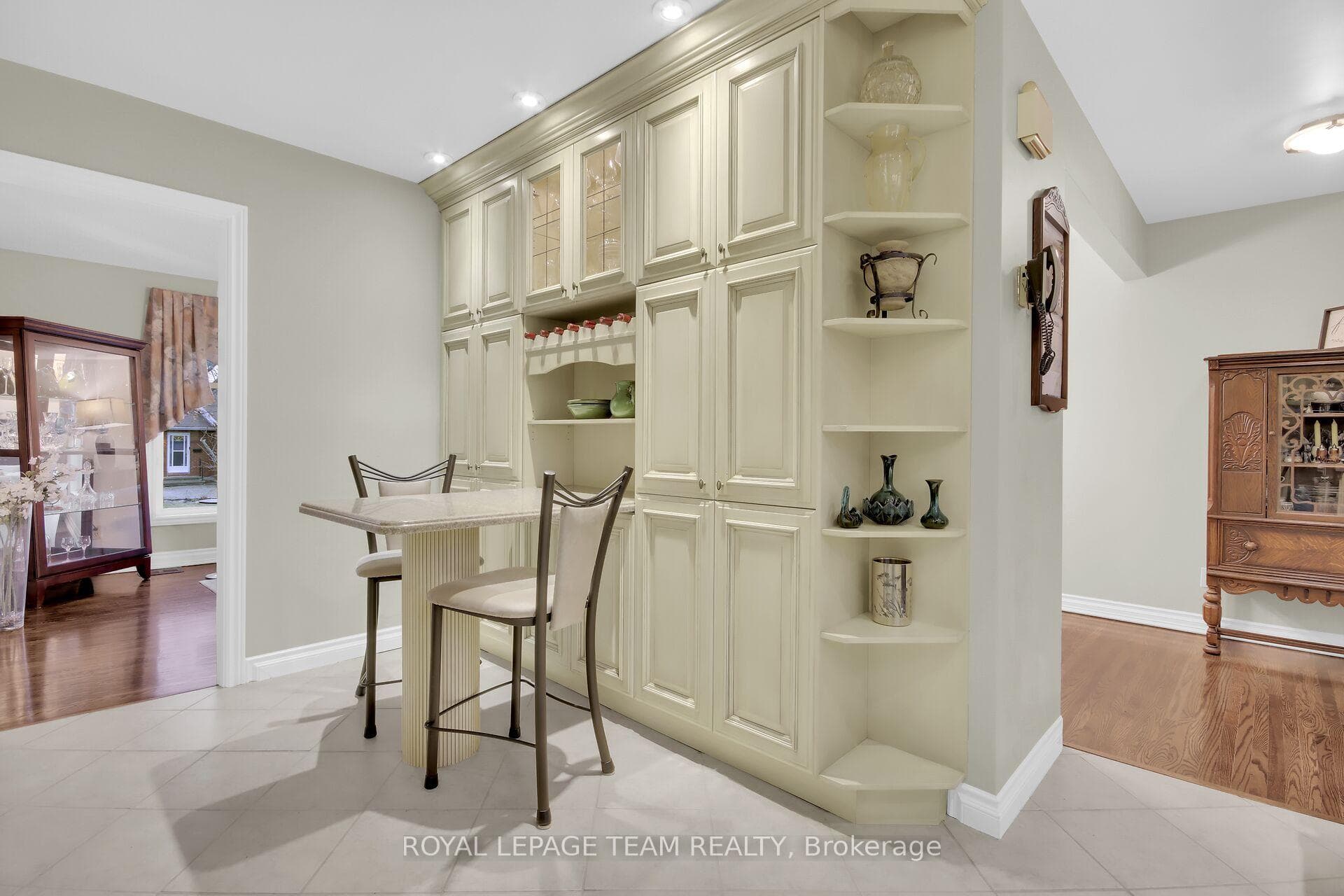 Plenty of storage cabinet/shelving space