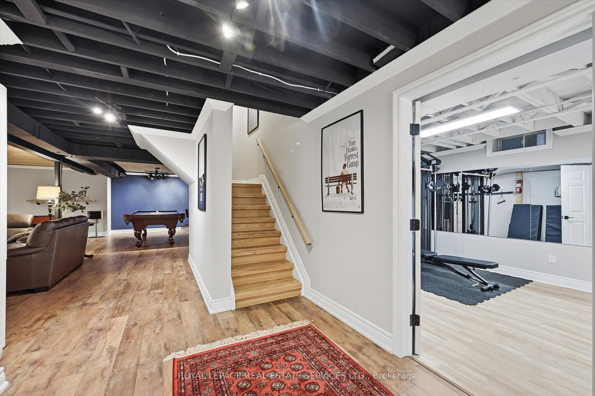 Prof. Finished Basement Extends the Living Space