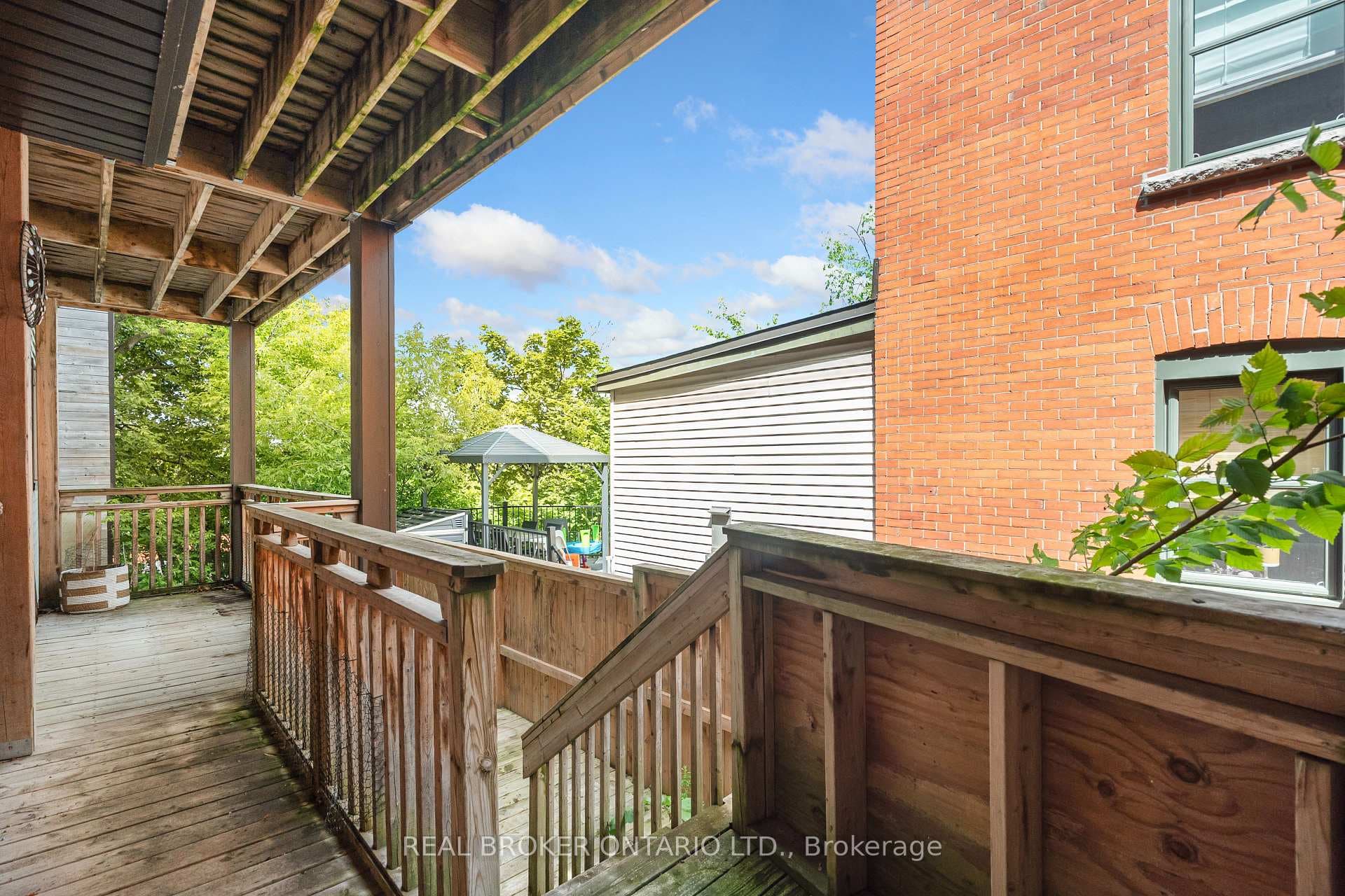 Lower deck down the stairs