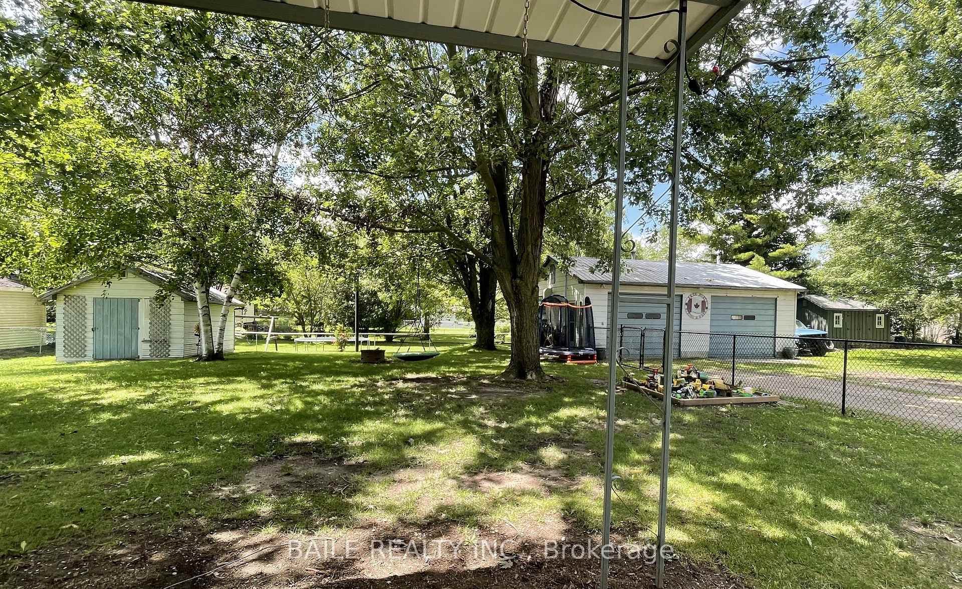 View from covered patio