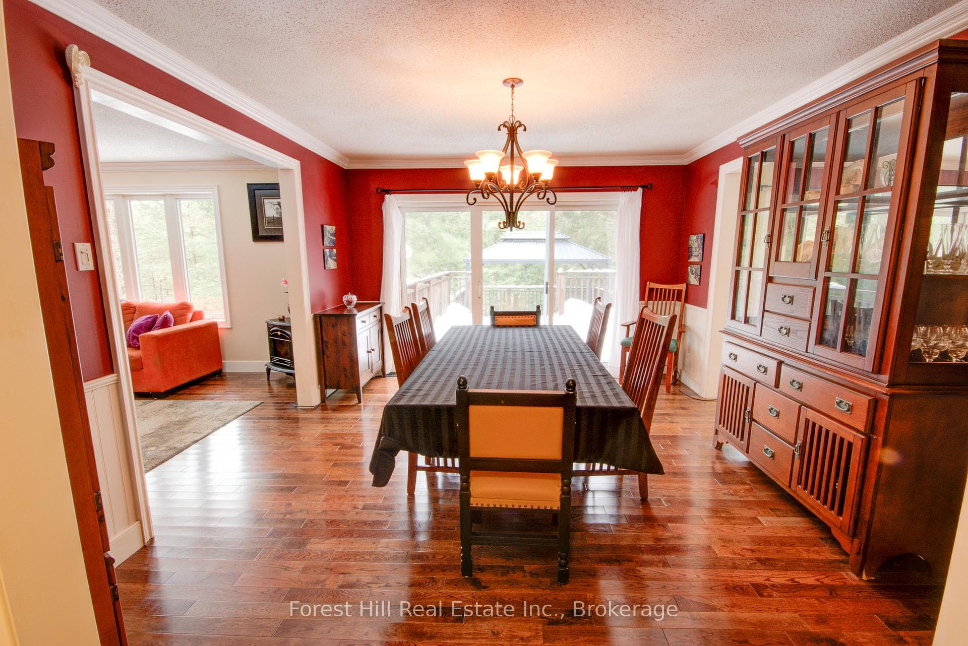Dining with walk out to large deck