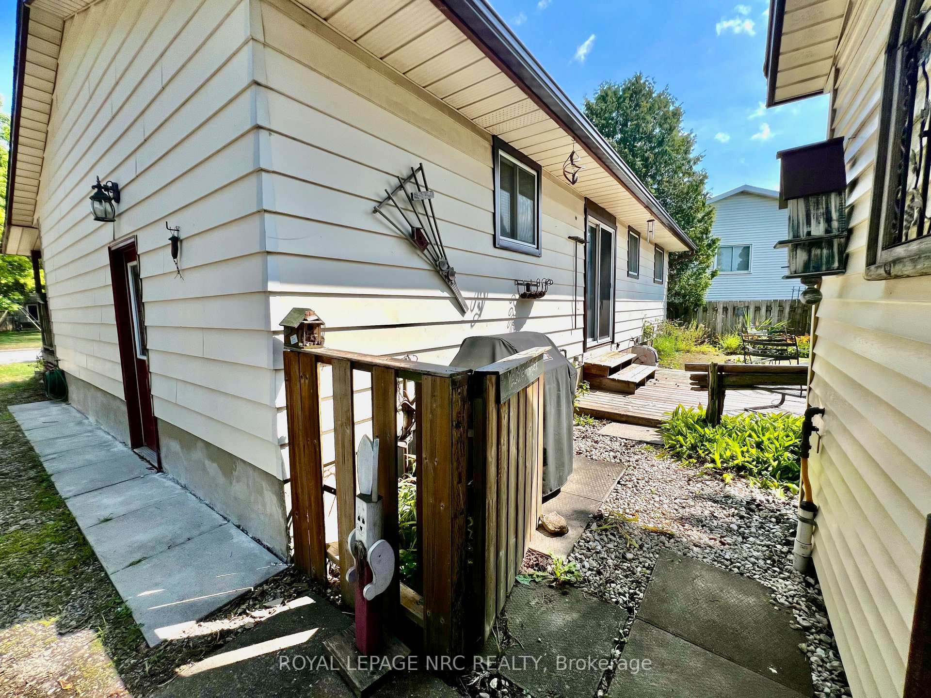 side and rear entrance to the home