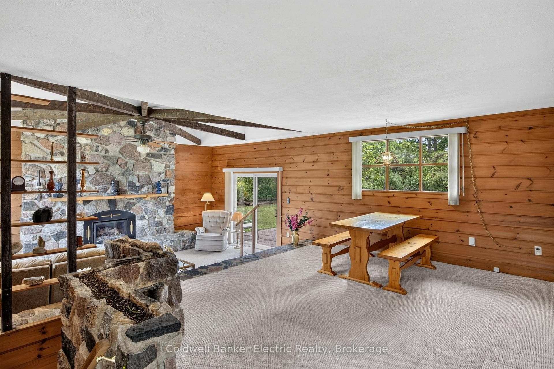 Great room leading to family room