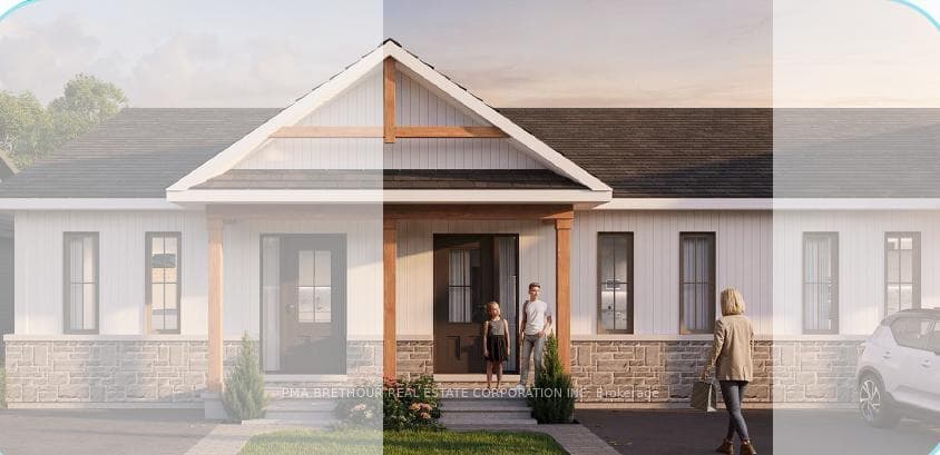 Builders sketch of front of house