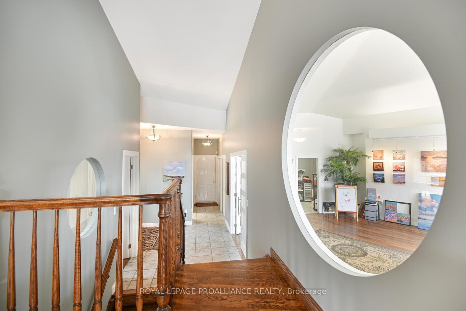 View from hallway to sunken Family Room