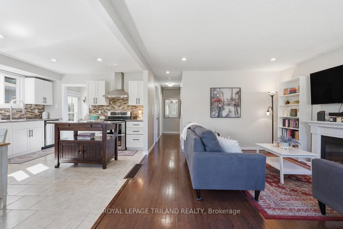 Open concept living dining/kitchen