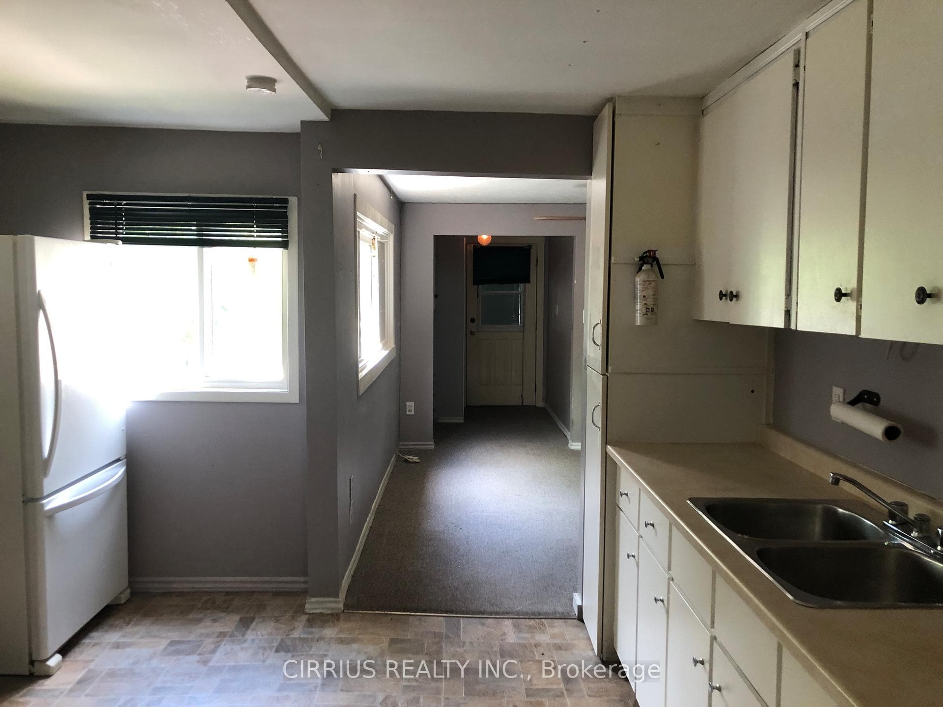 Kitchen area looking towards the front of house