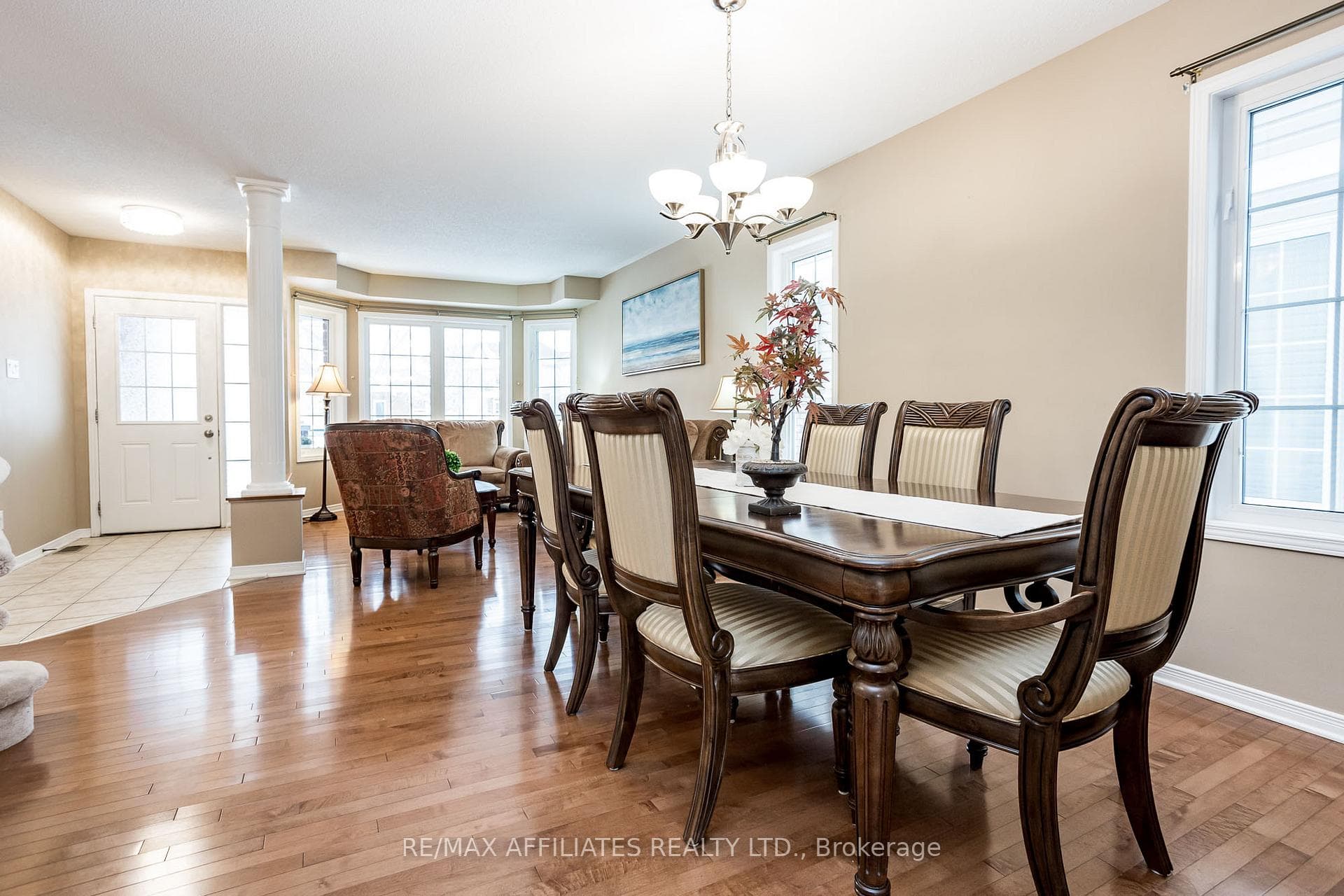 Open-concept living and dining areas