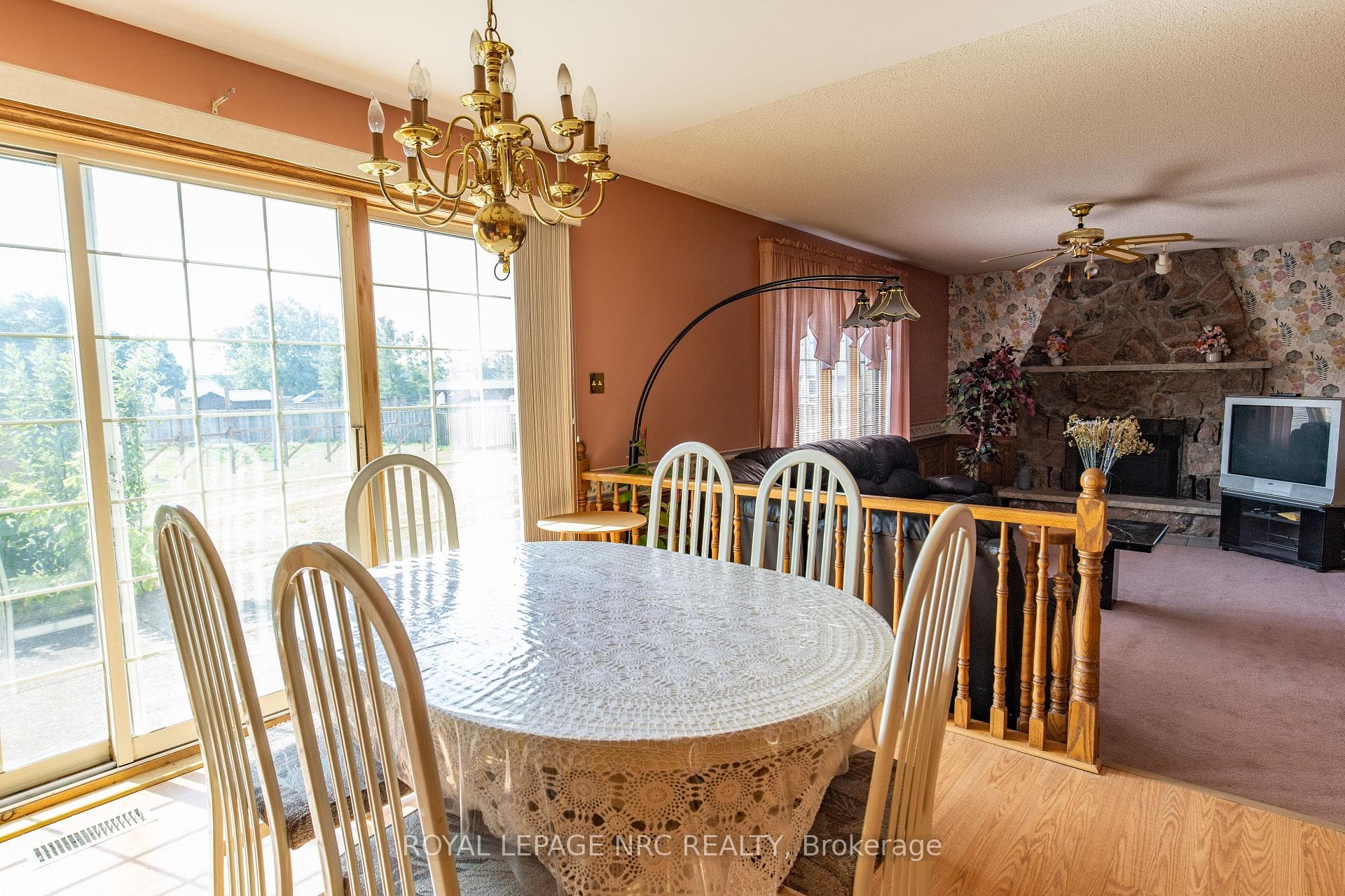 dinette to patio doors to yard