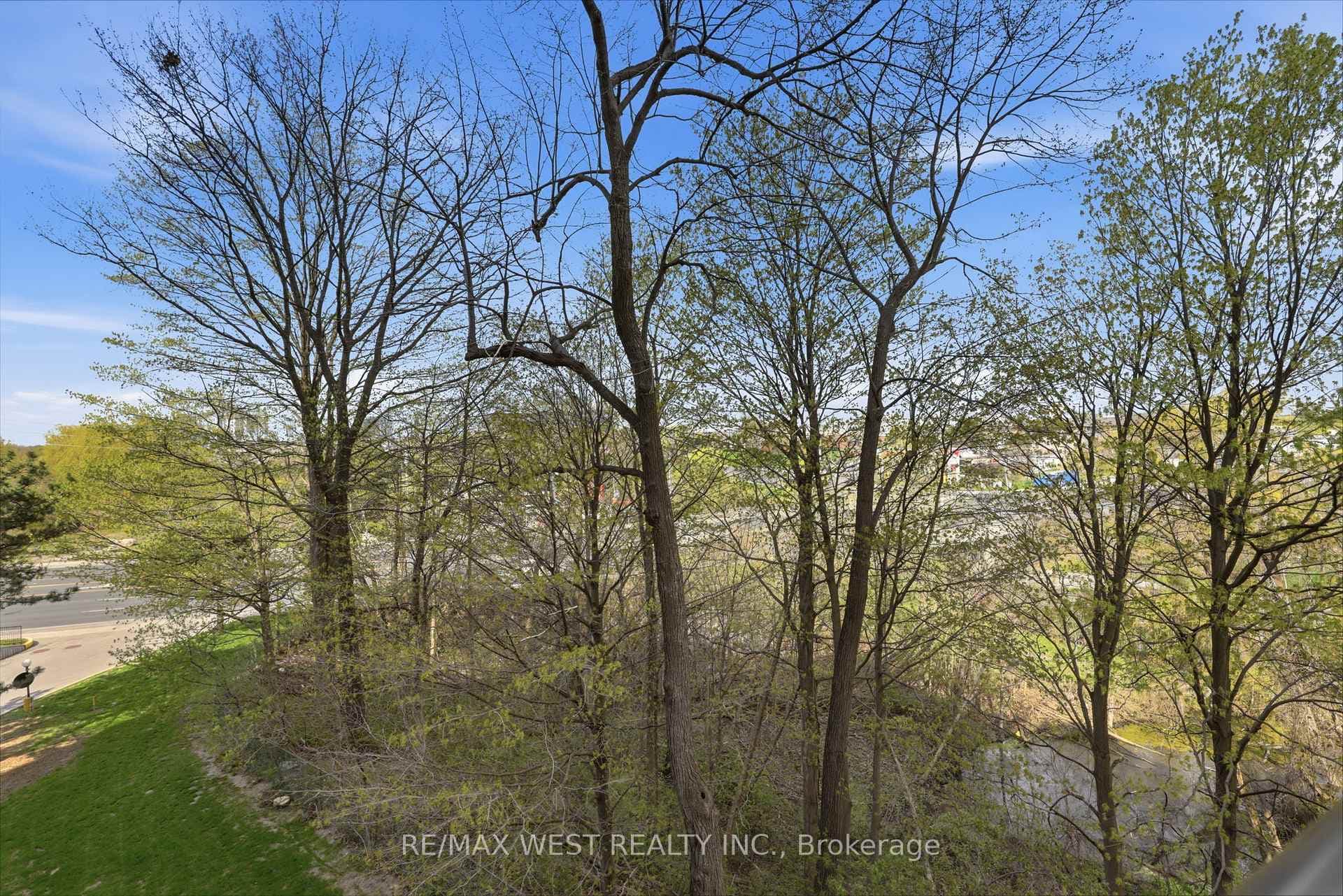north / west exposure with tree lined view