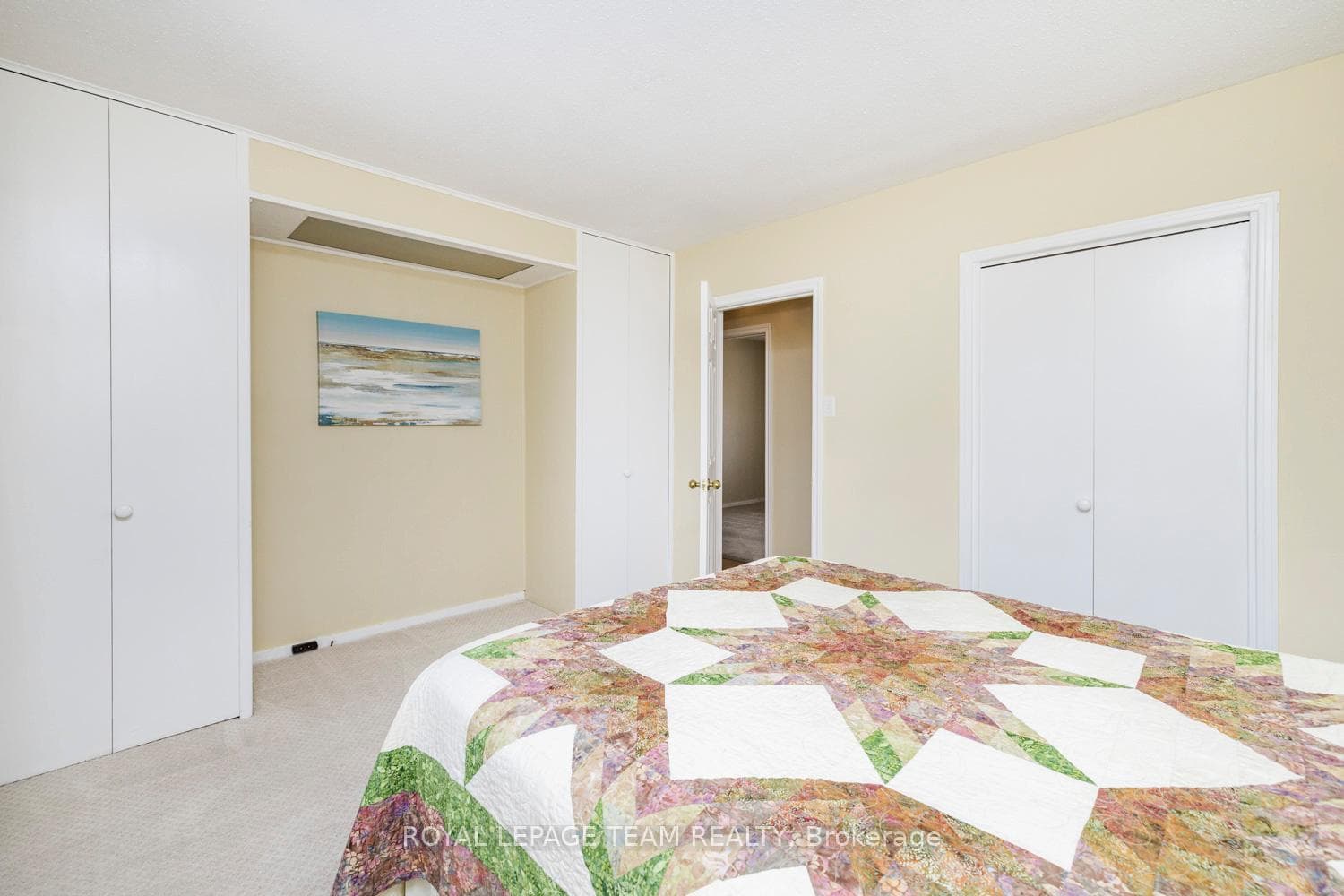 Primary bedroom with walk-in closet + 2 closets