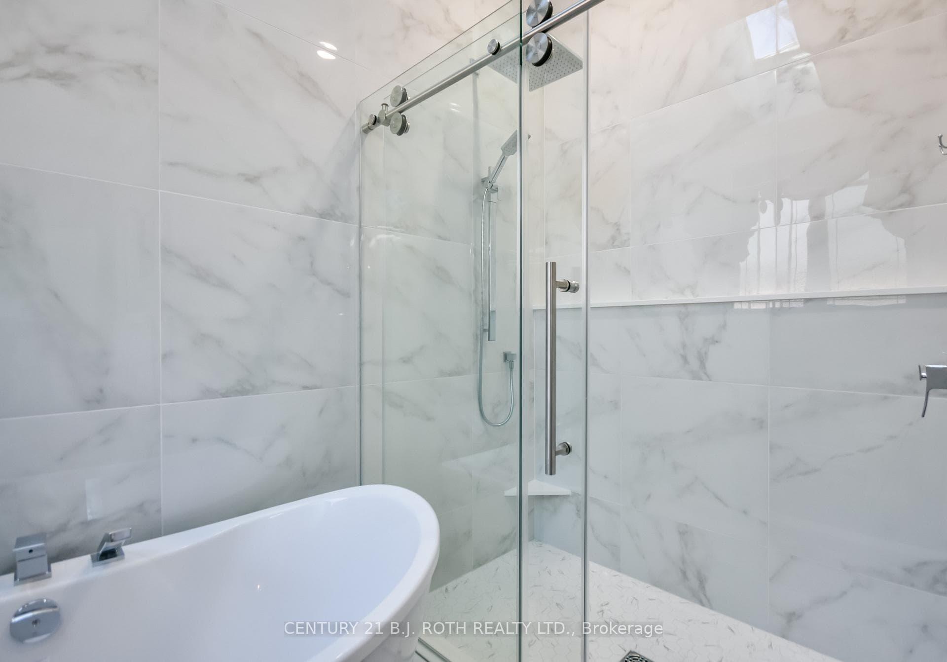 Stunning soaker tub and walk in shower!