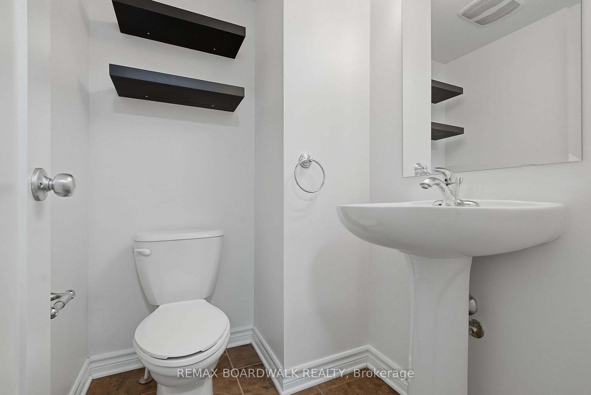 Main level powder room