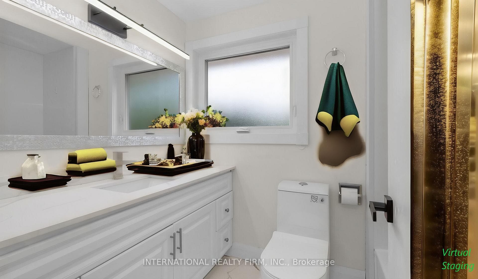 Virtually Staged Washroom
