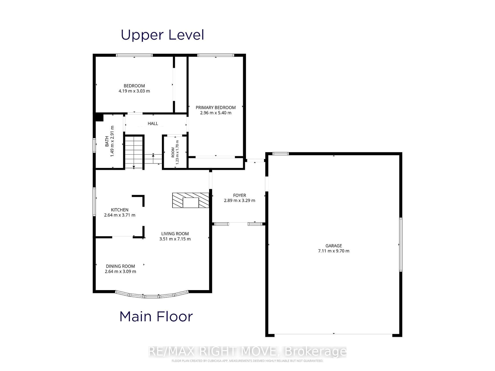 Main & upper level + Garage