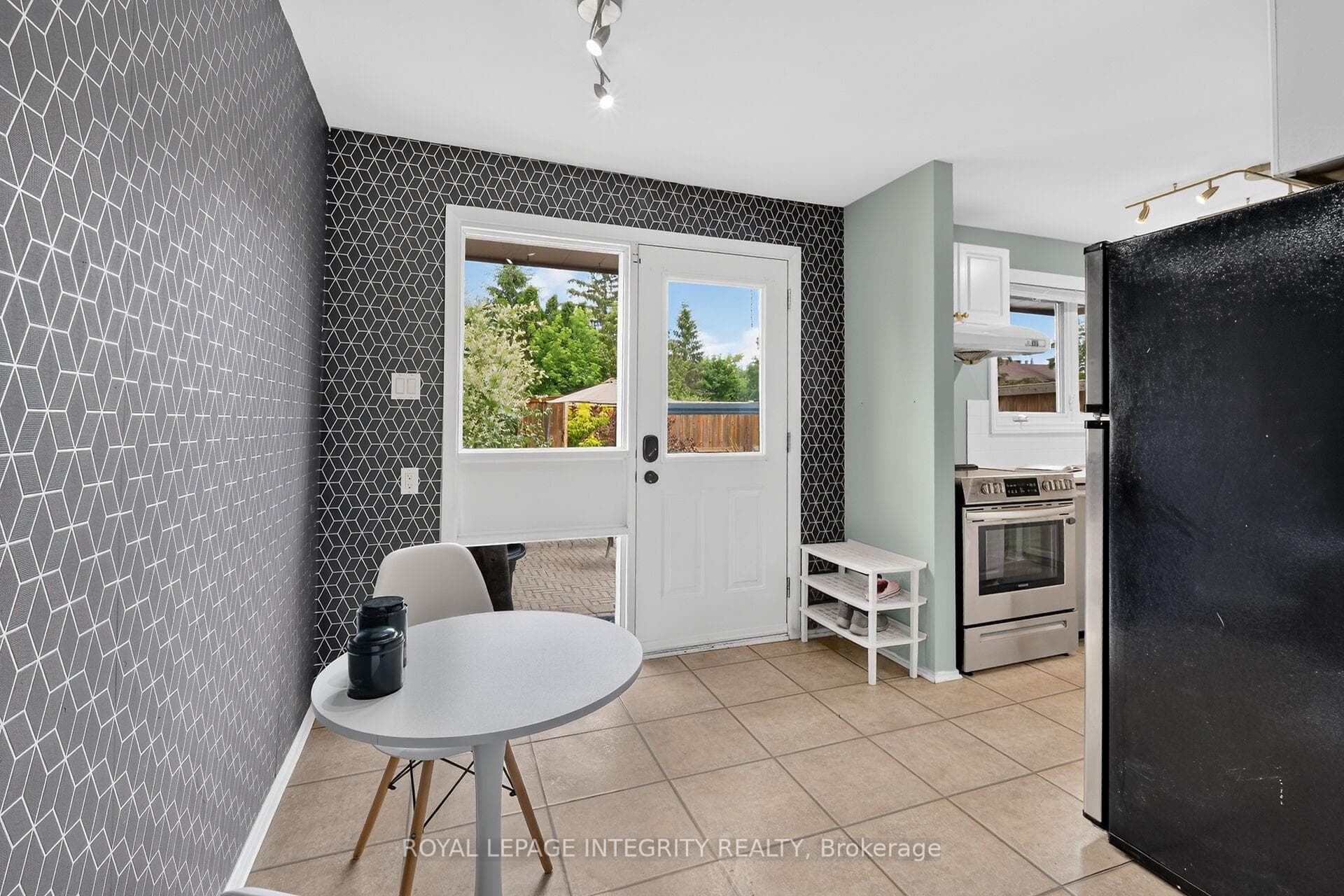 Rear entrance off the kitchen