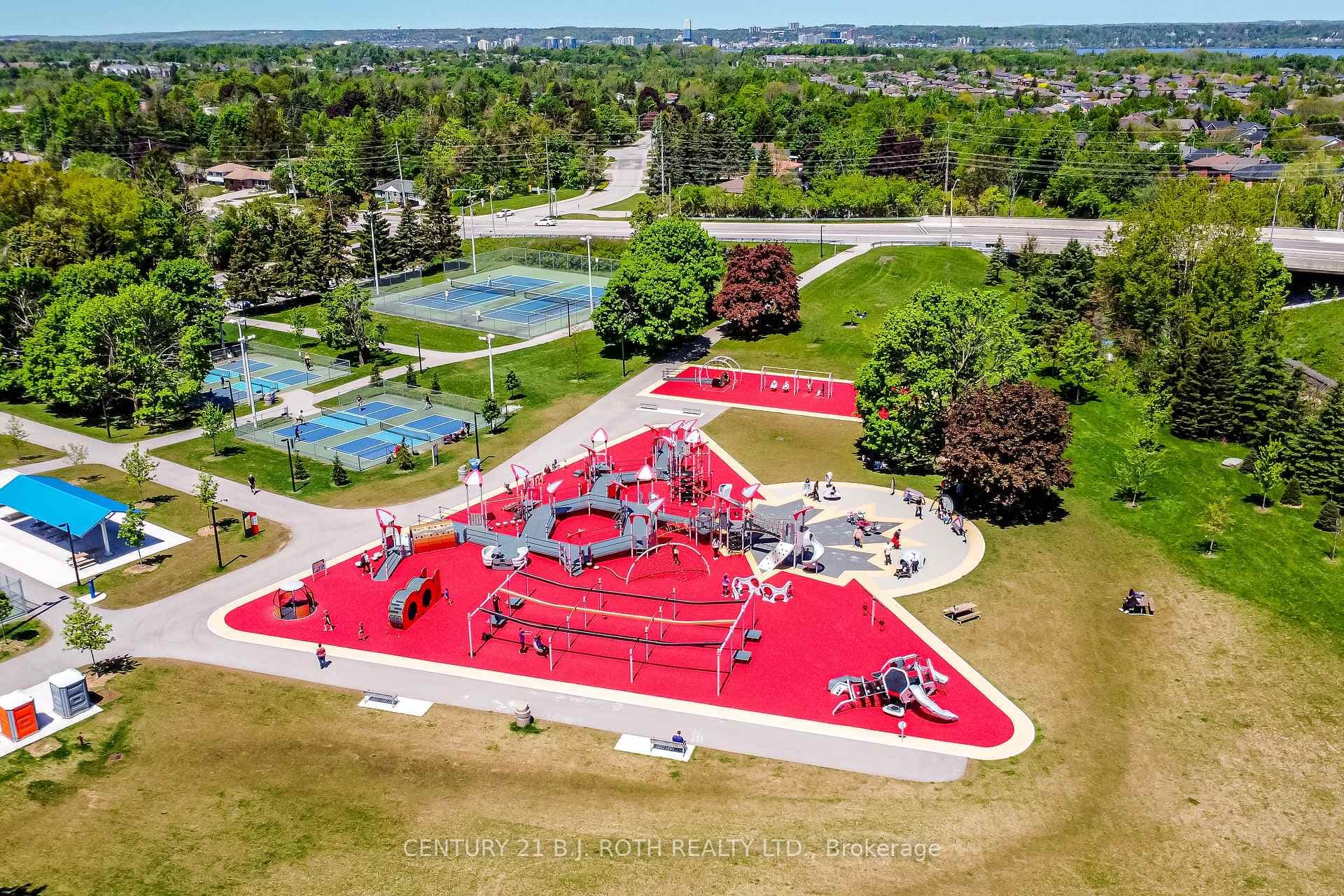 Pickle ball courts and playground