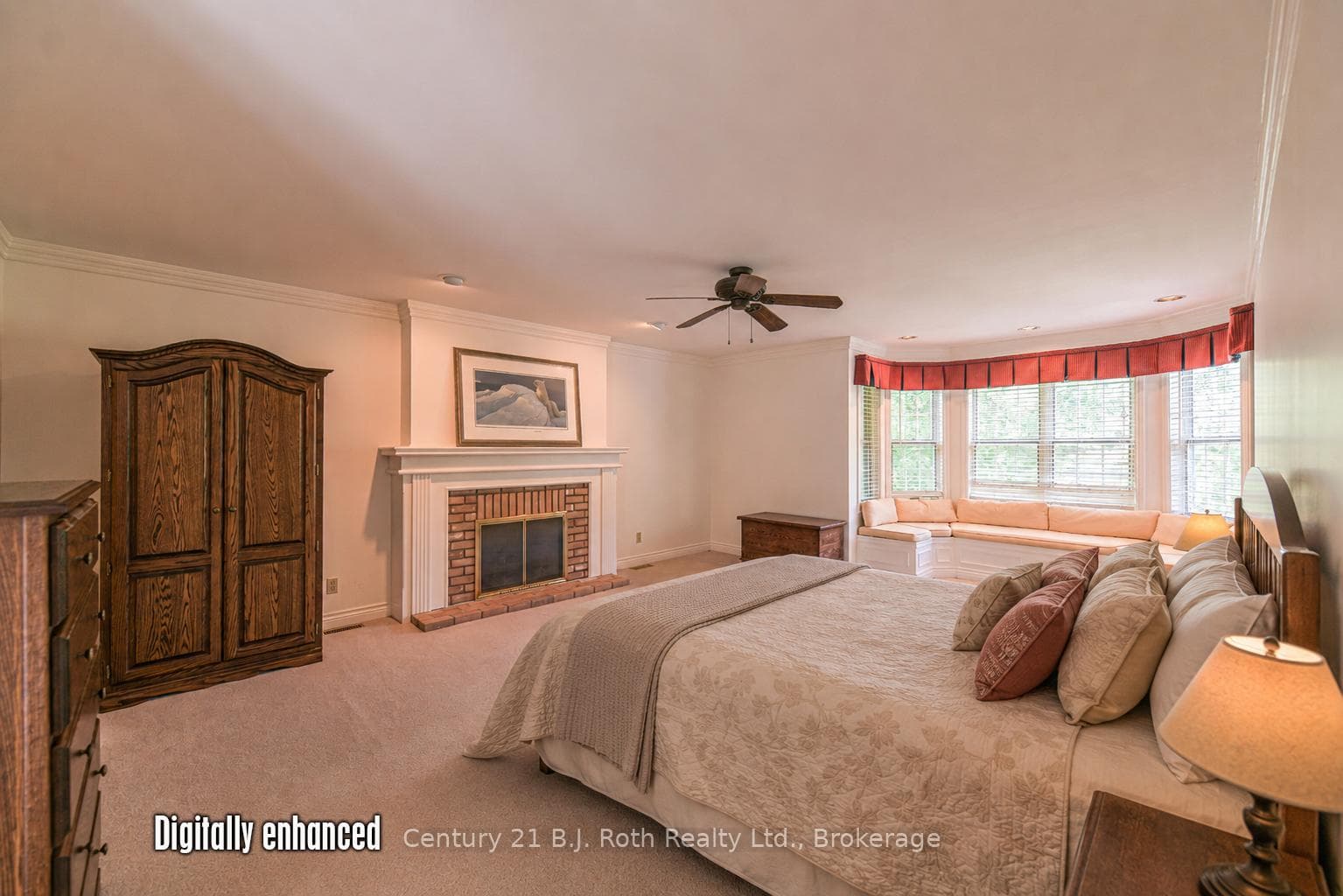 Primary bedroom with walk in closet