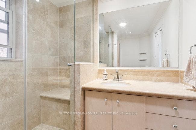 Large vanity w/stone counter