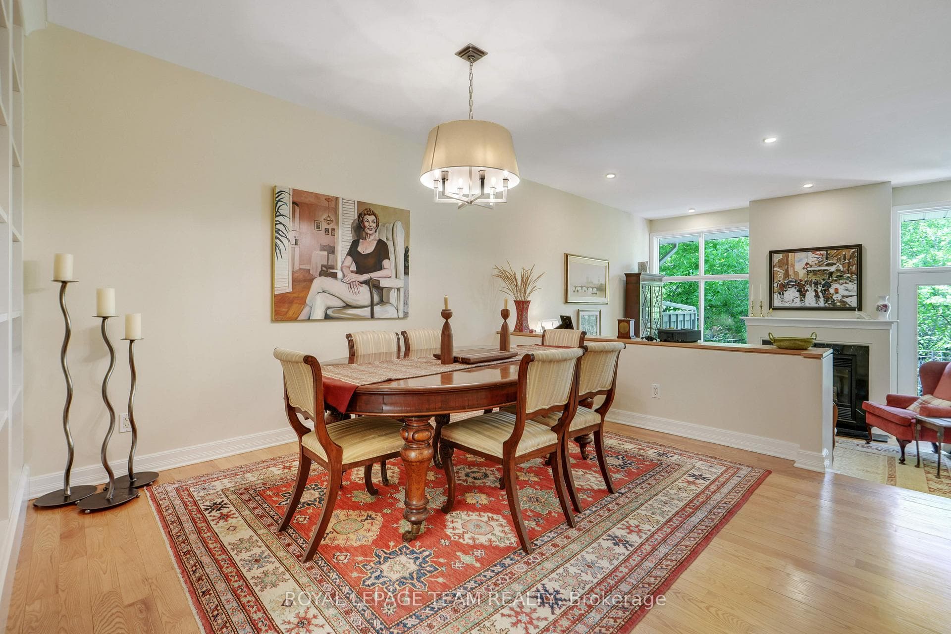 DINING ROOM OVERLOOKS LIVING ROOM
