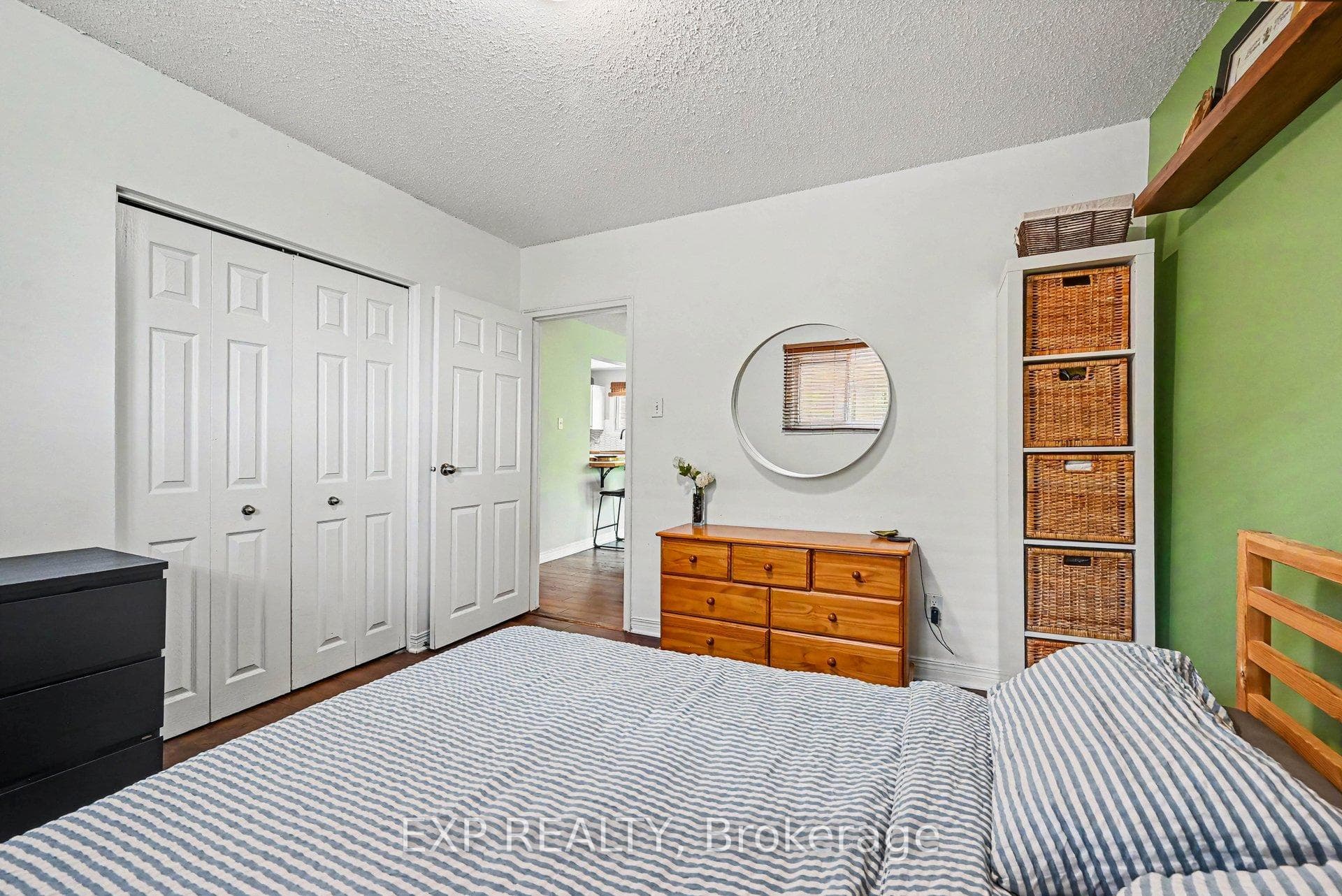Primary bedroom with ample closet space.