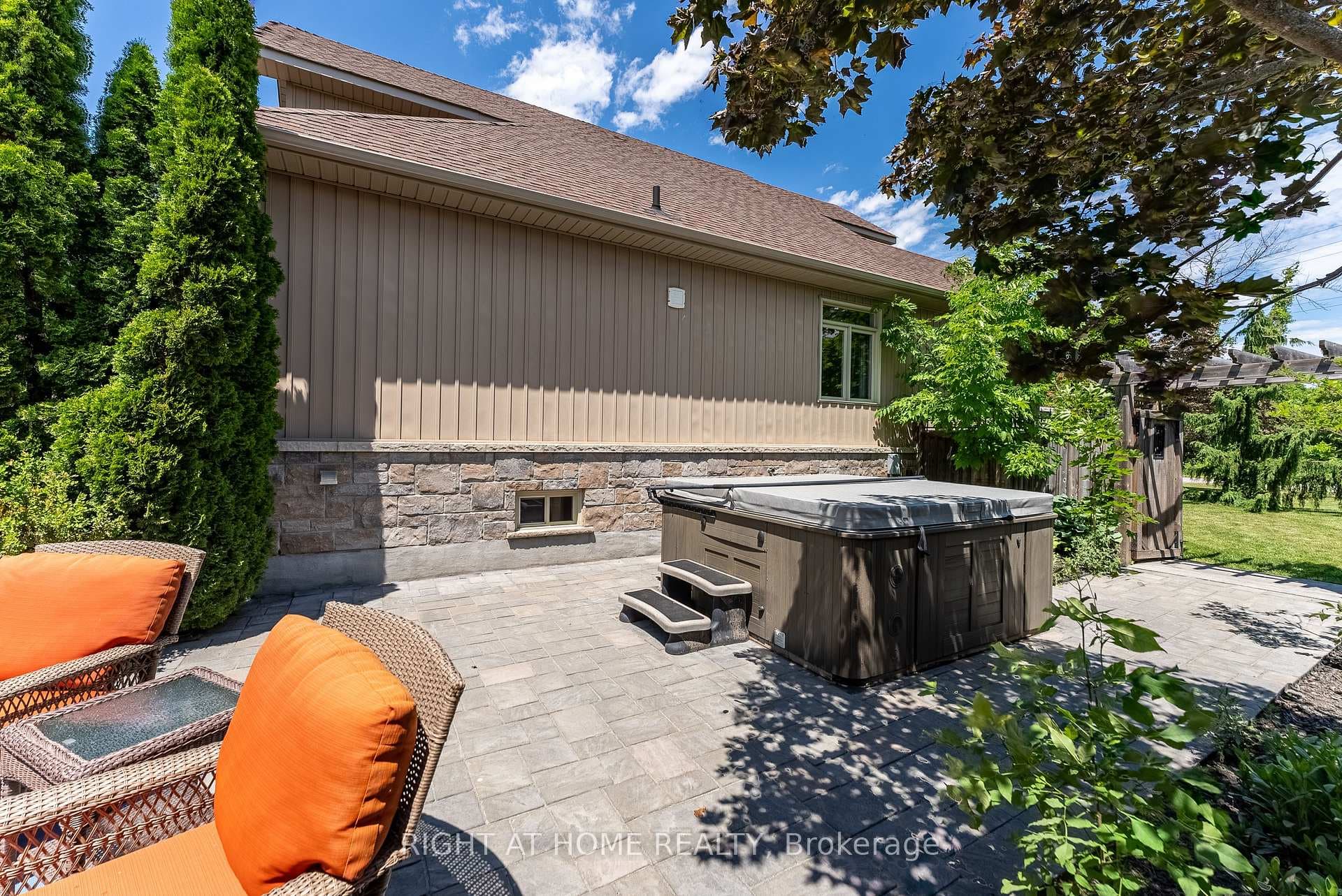 Hot tub on a backyard
