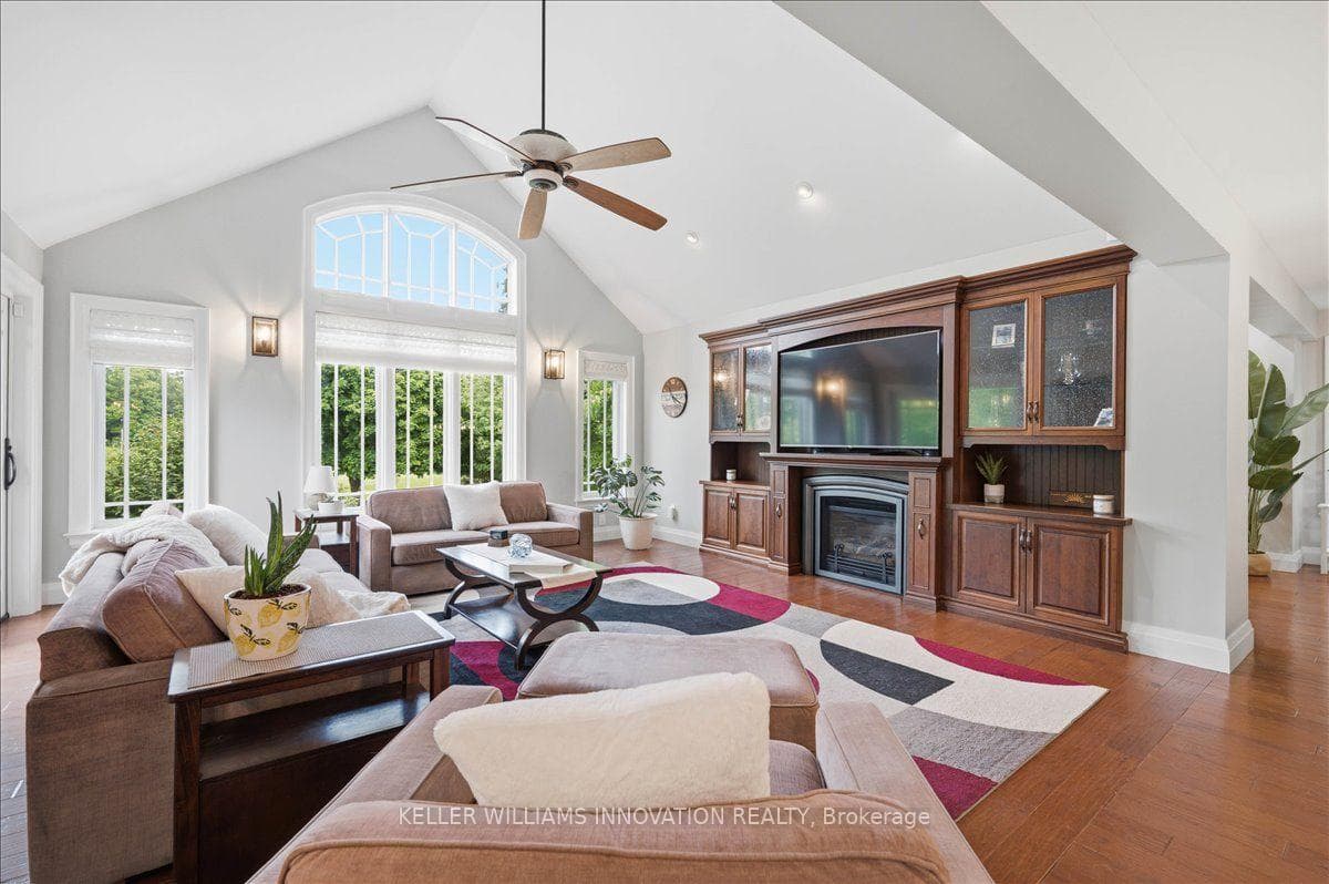 Living room with fireplace
