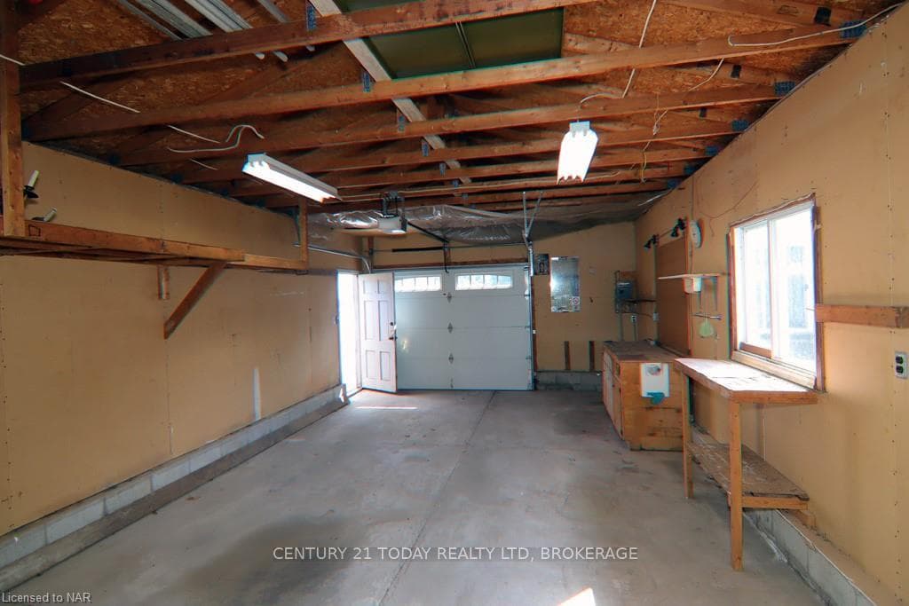 Inside garage