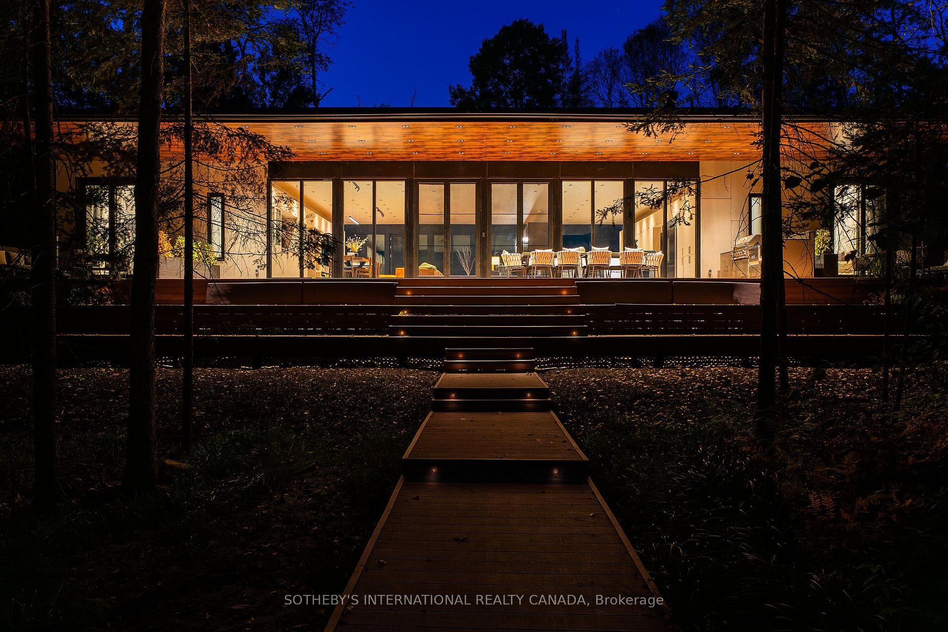 Lakeside Deck at Dusk