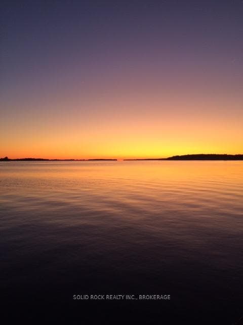 View from the dock at sunset