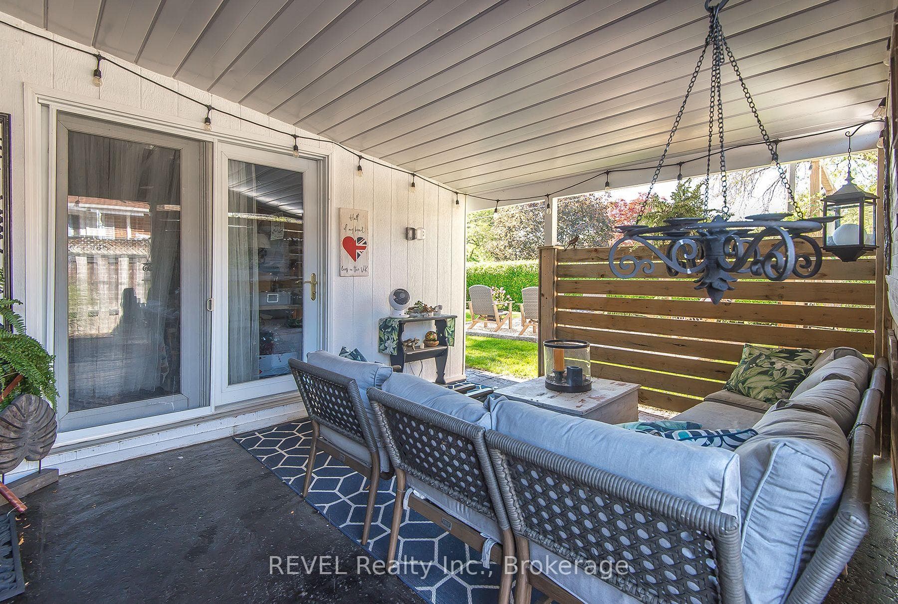 private covered patio